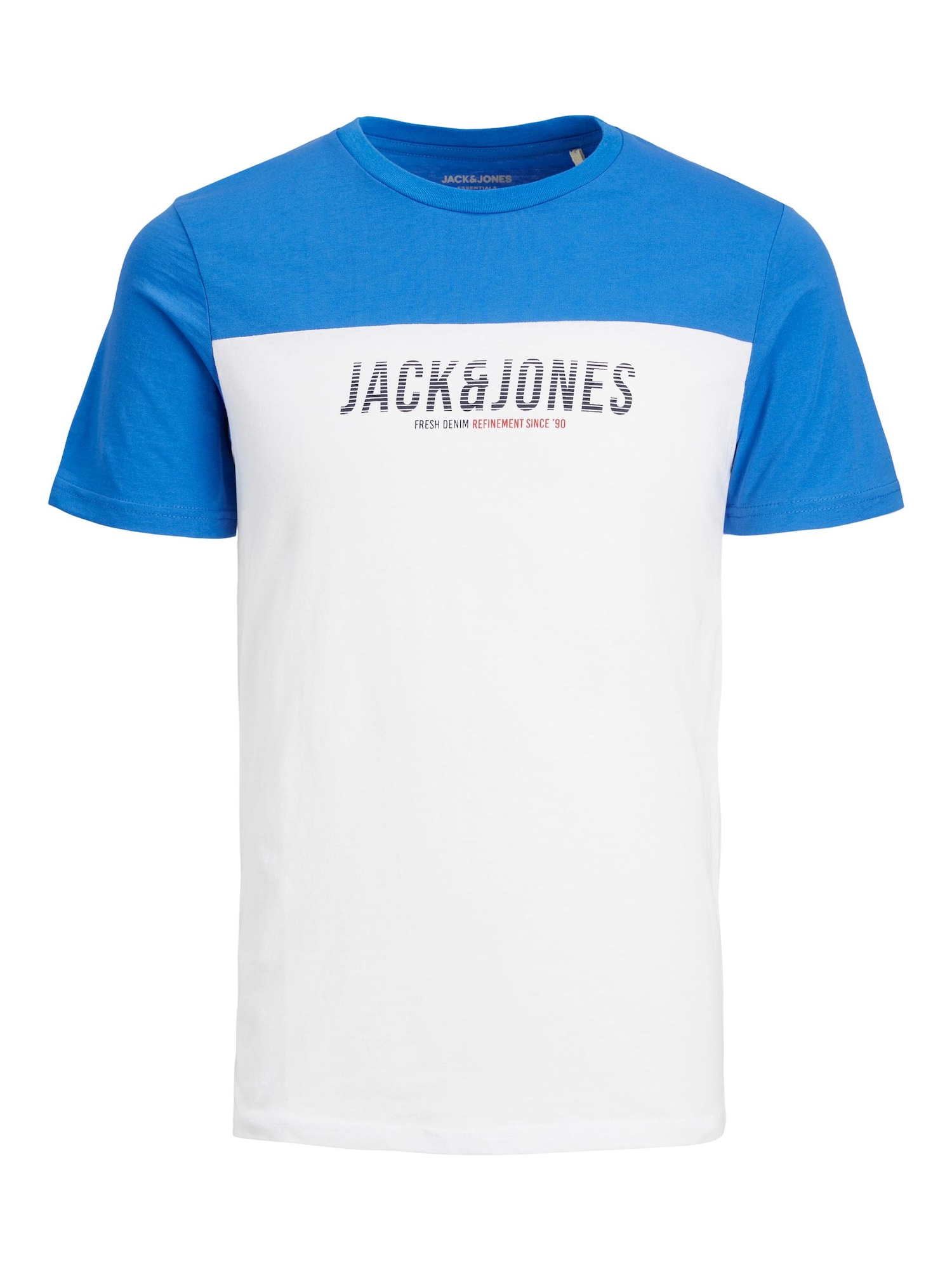 JACK & JONES Majica 'DAN'  modra / pegasto črna / bela