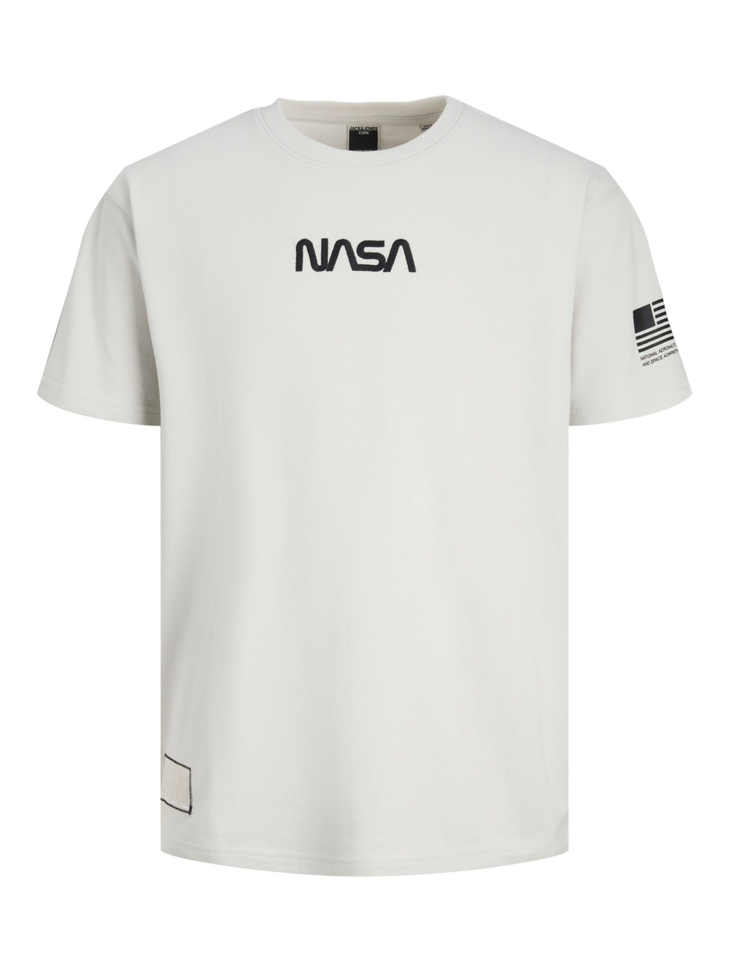 JACK & JONES Majica 'NASA'  črna / bela