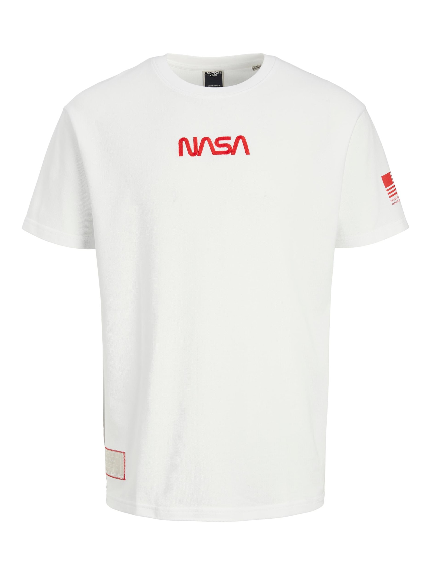 JACK & JONES Majica 'Nasa'  oranžna / bela