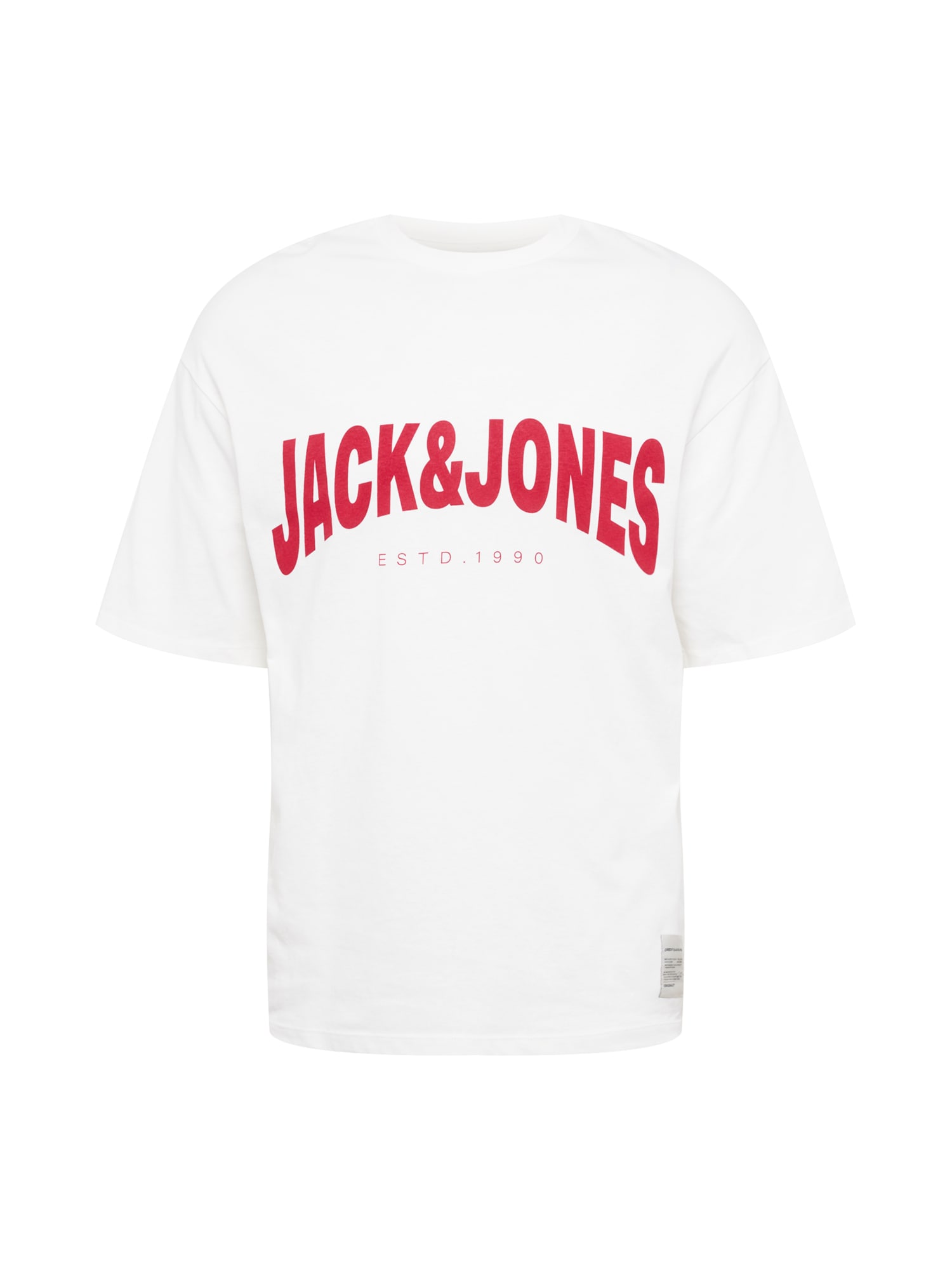 JACK & JONES Majica 'RARCH'  rdeča / bela