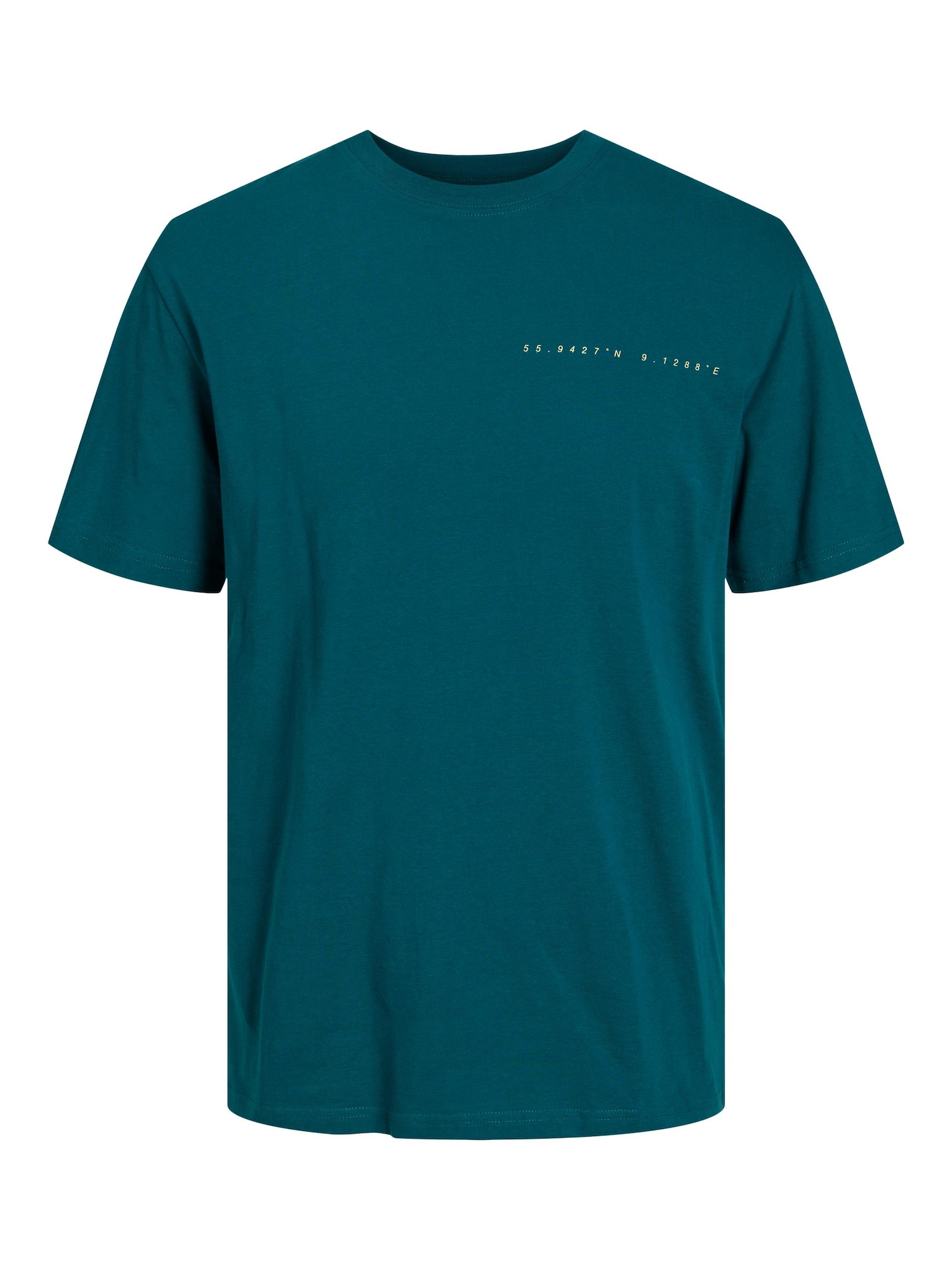 JACK & JONES Majica 'SPACE'  temno zelena / črna / bela