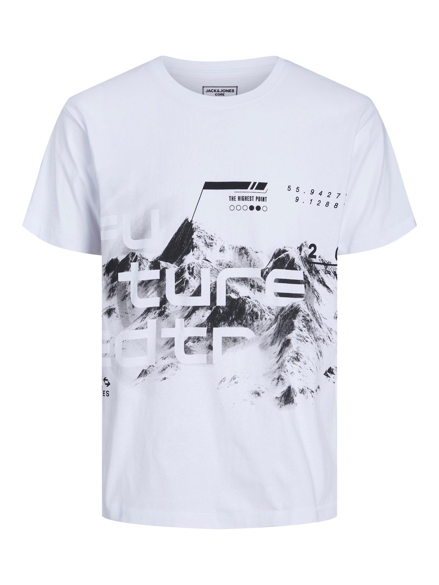 JACK & JONES Majica 'SPACEY'  črna / bela