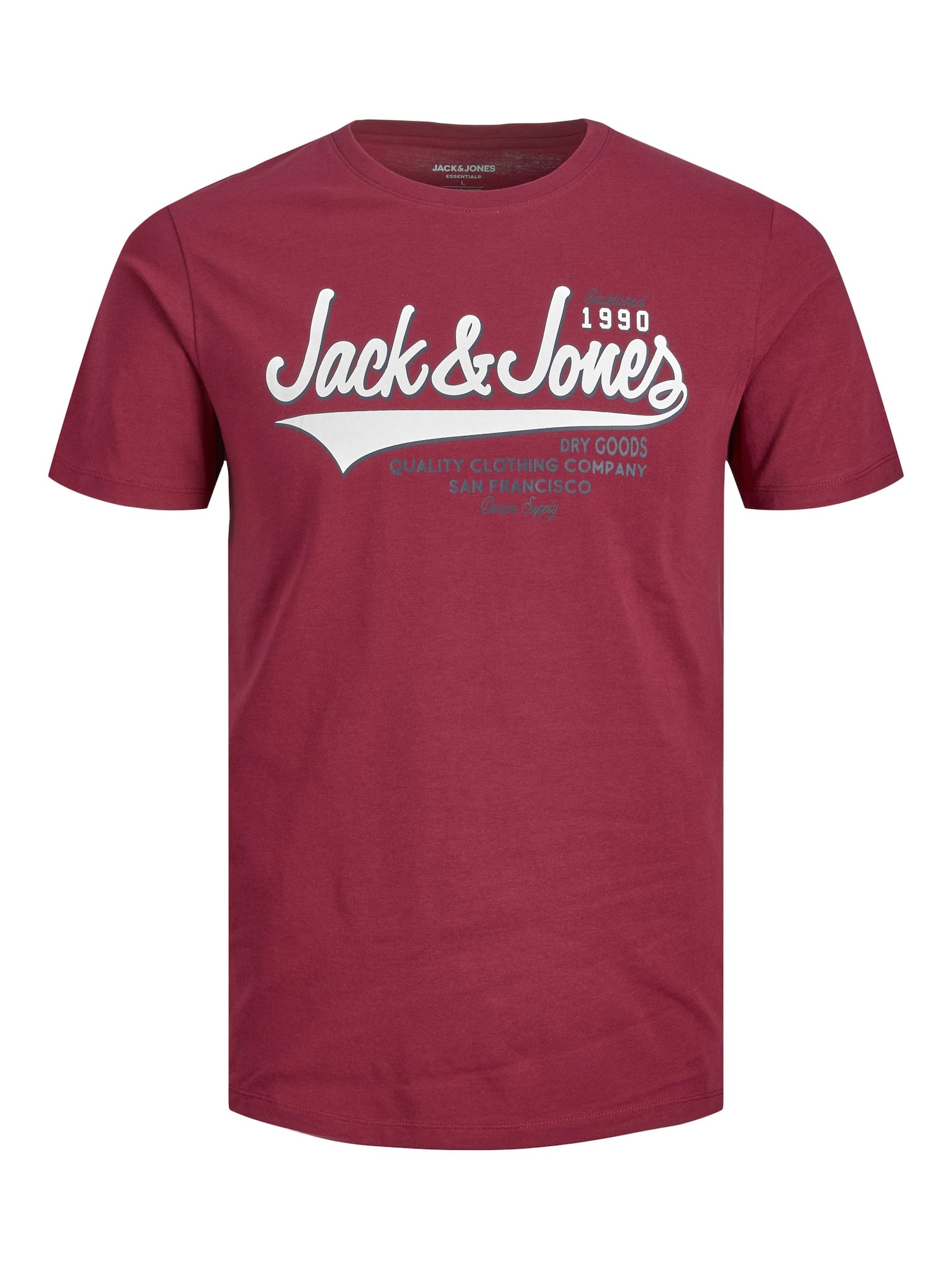 JACK & JONES Majica  marine / jagoda / bela