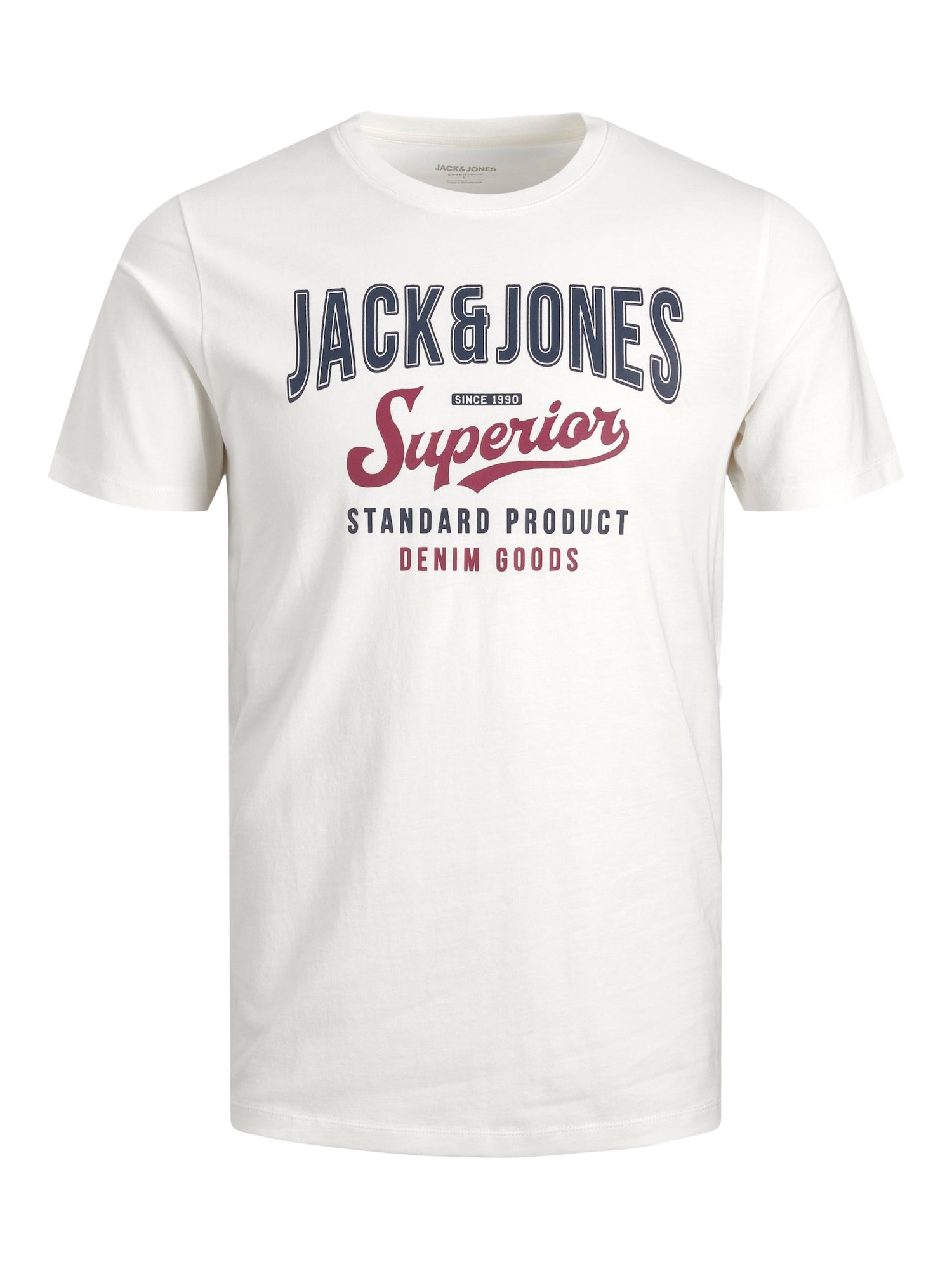 JACK & JONES Majica  marine / ognjeno rdeča / bela