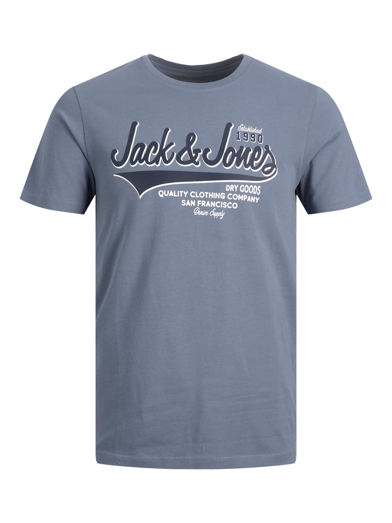 JACK & JONES Majica  mornarska / dimno modra / bela