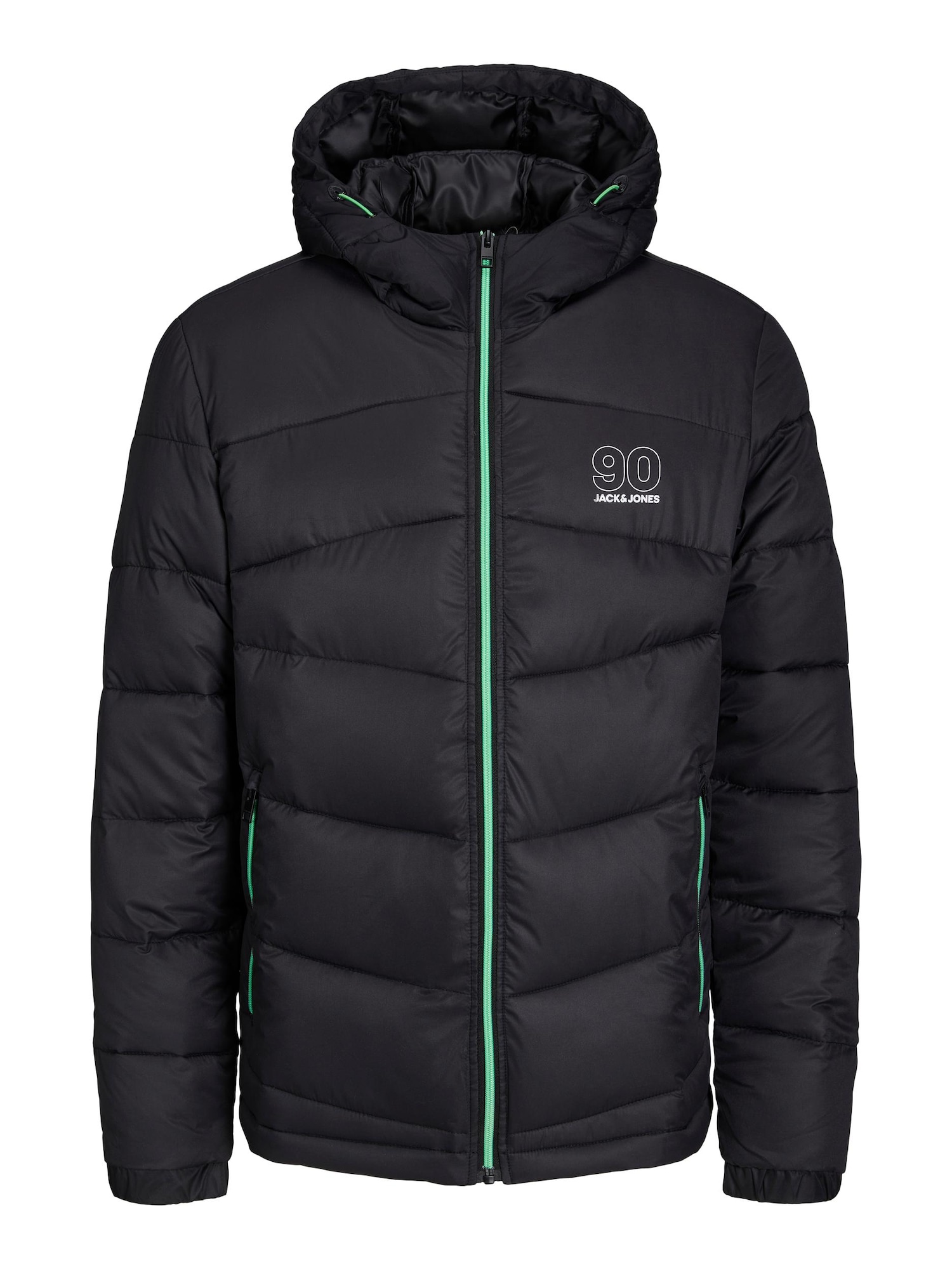 JACK & JONES Prehodna jakna 'Globus'  kivi / črna / bela