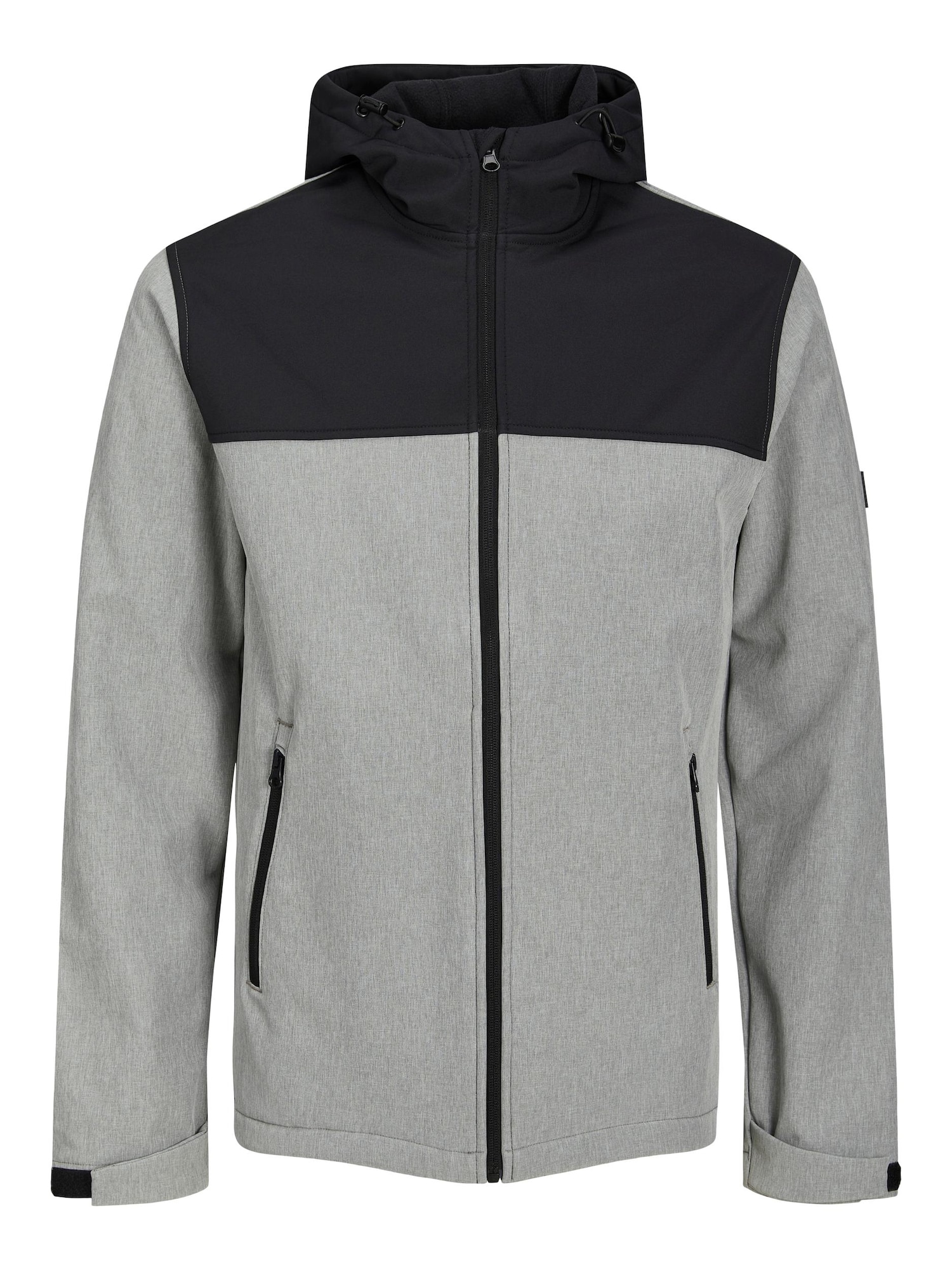JACK & JONES Prehodna jakna 'Marvin'  pegasto siva / črna