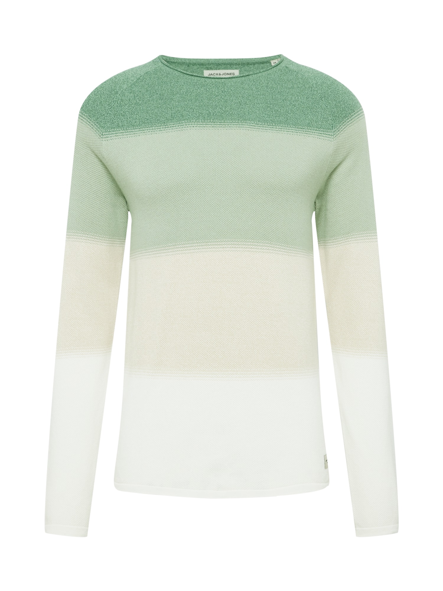 JACK & JONES Pulover 'Hill'  bež / zelena / meta / bela