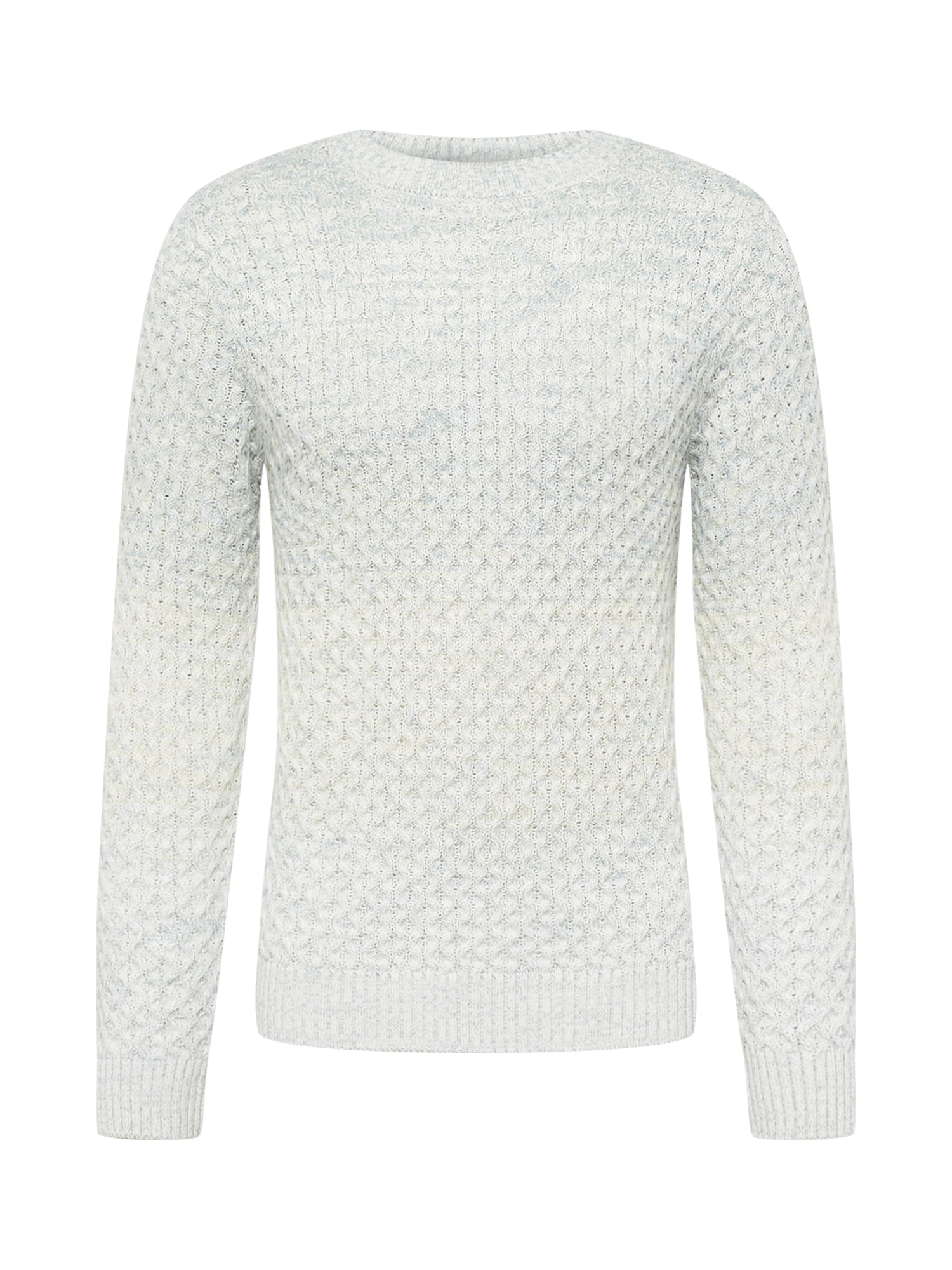 JACK & JONES Pulover 'STEEN'  pastelno modra / naravno bela