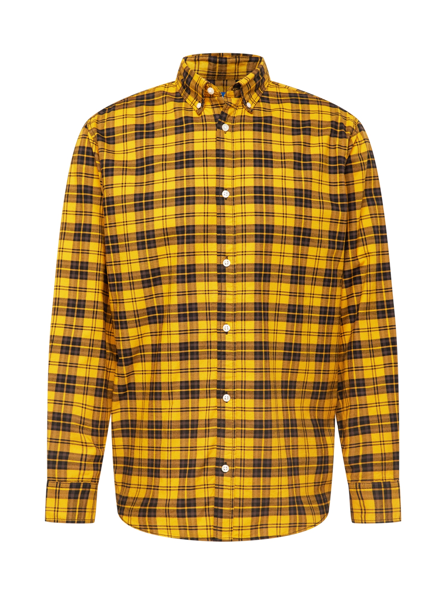 JACK & JONES Srajca 'CARL'  kari / svetlo oranžna / črna