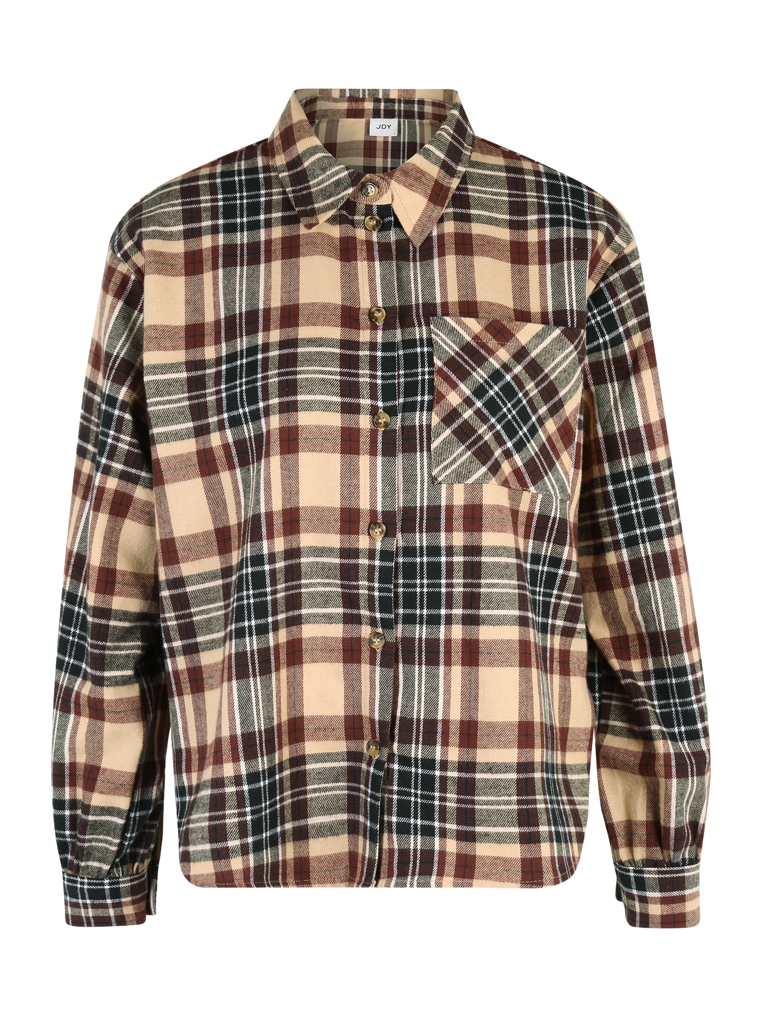 JDY Bluza 'JANE'  pesek / mornarska / rjasto rjava / bela