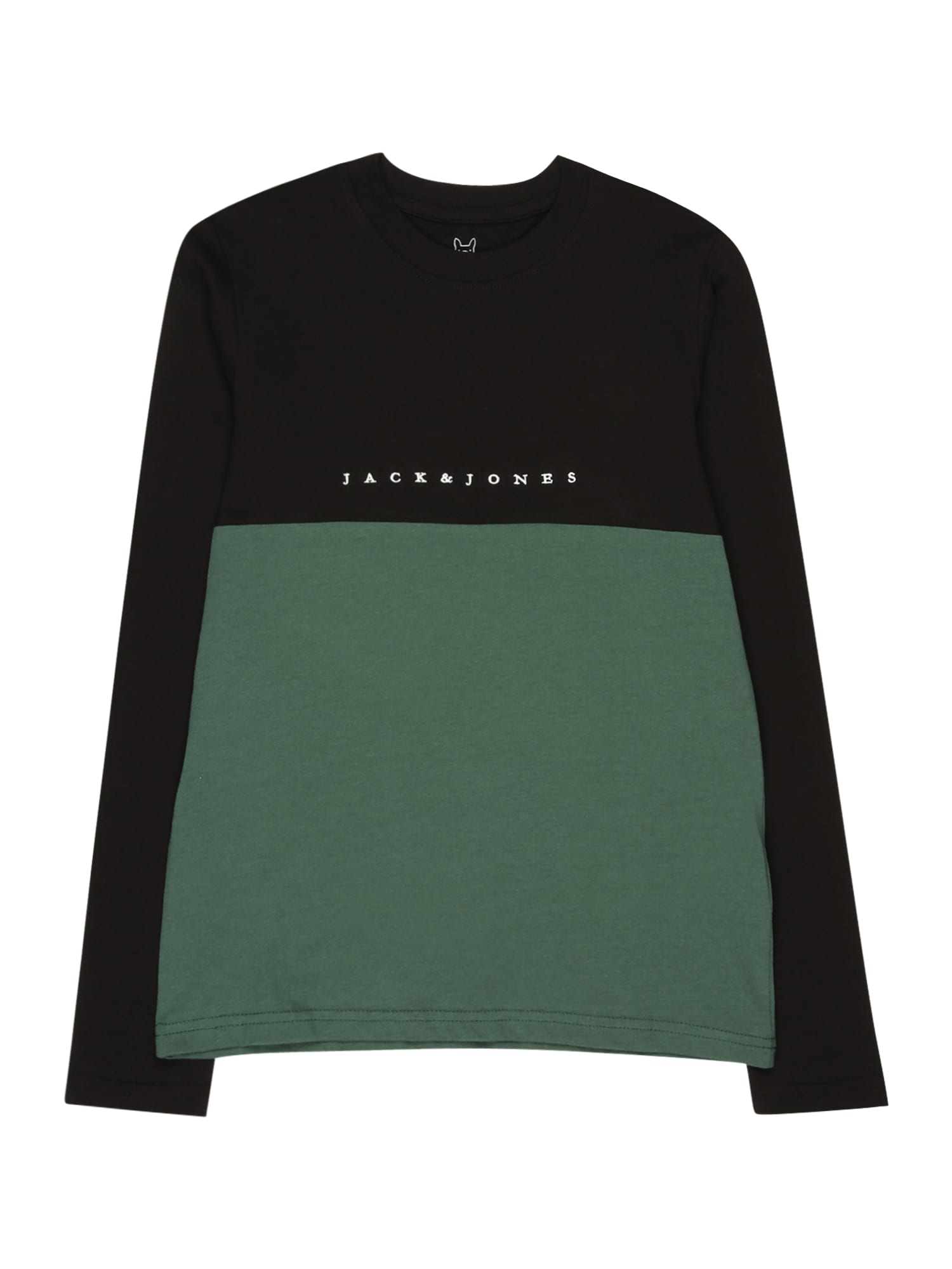Jack & Jones Junior Majica 'COPENHAGEN'  smaragd / črna / bela