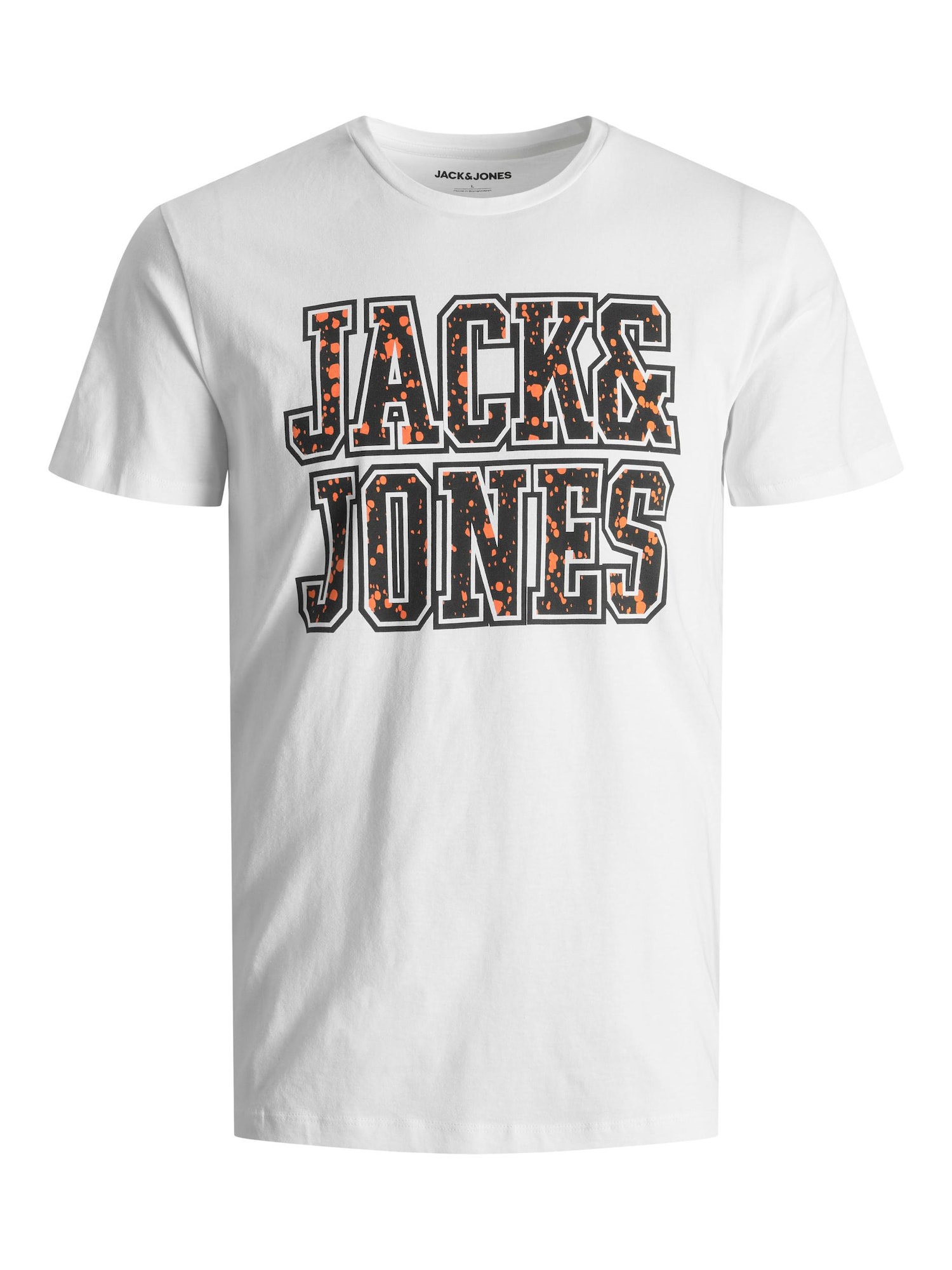 Jack & Jones Junior Majica 'Eon Dot'  oranžna / črna / bela