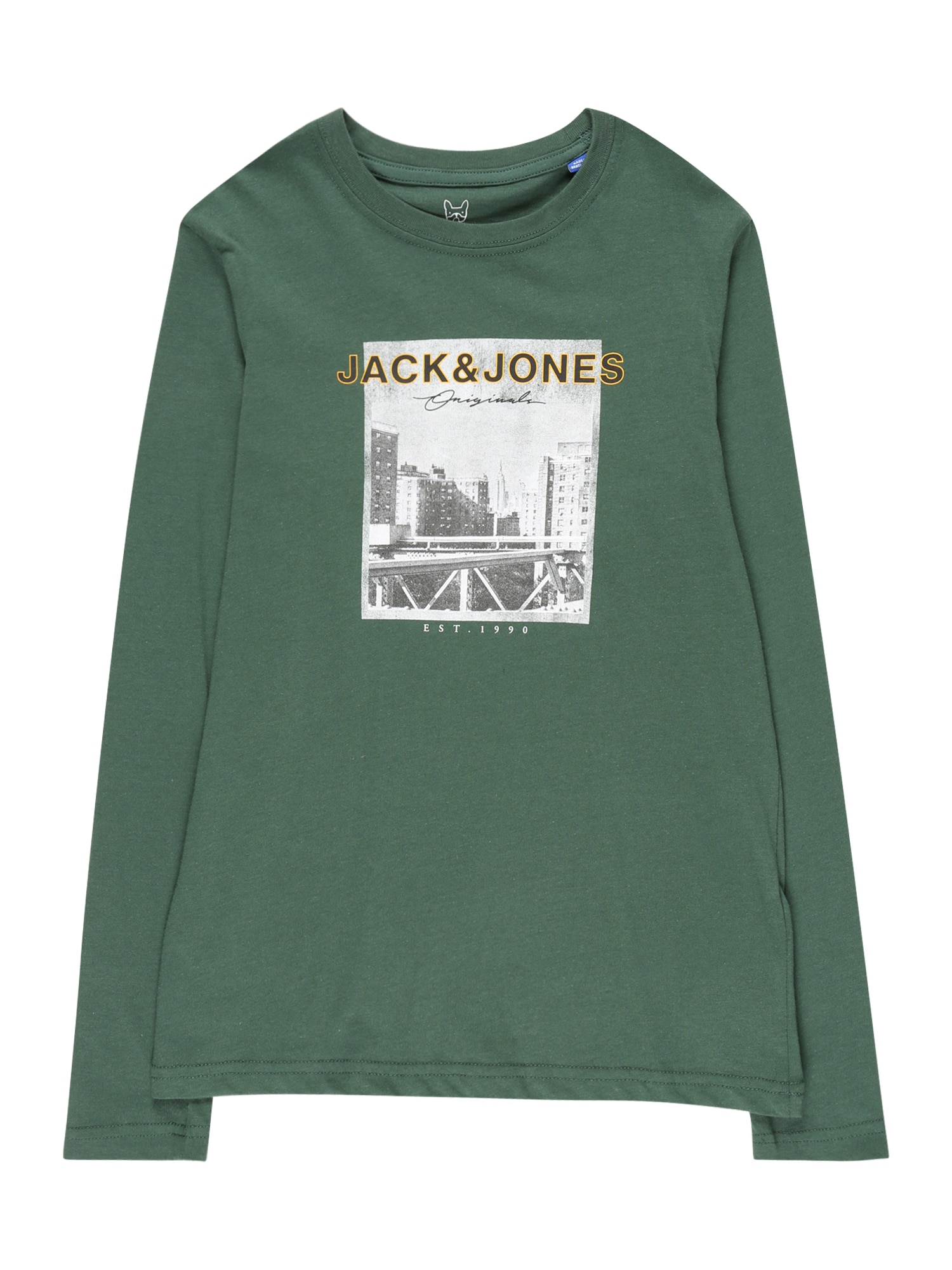 Jack & Jones Junior Majica 'FRIDAY'  rumena / temno siva / smaragd / bela