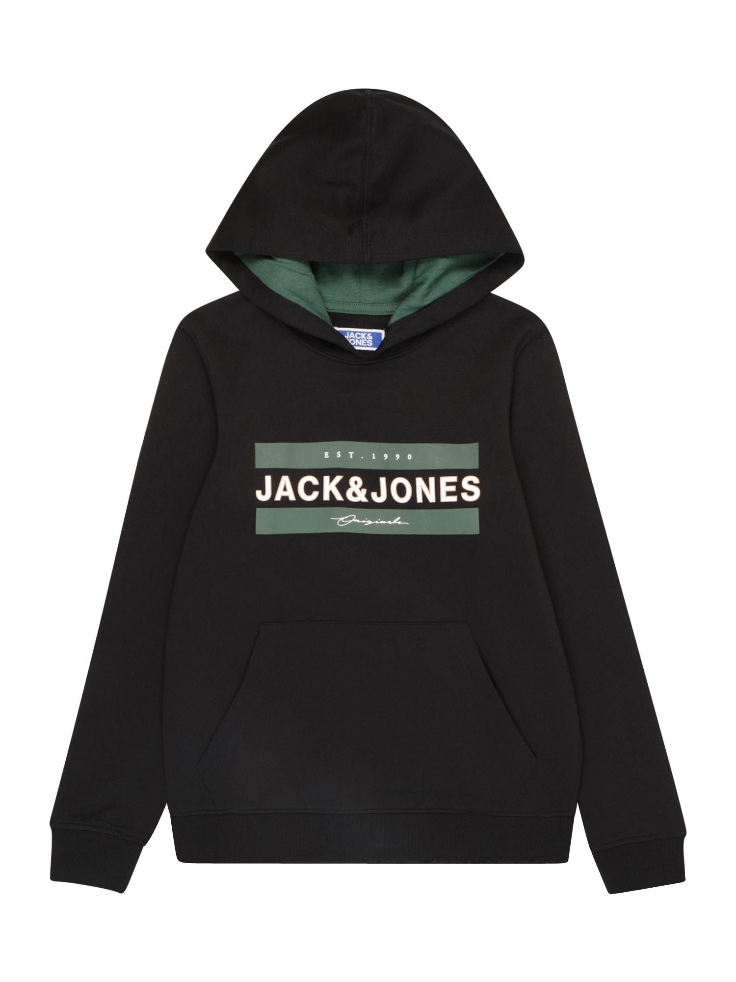Jack & Jones Junior Majica 'Friday'  temno zelena / črna / bela