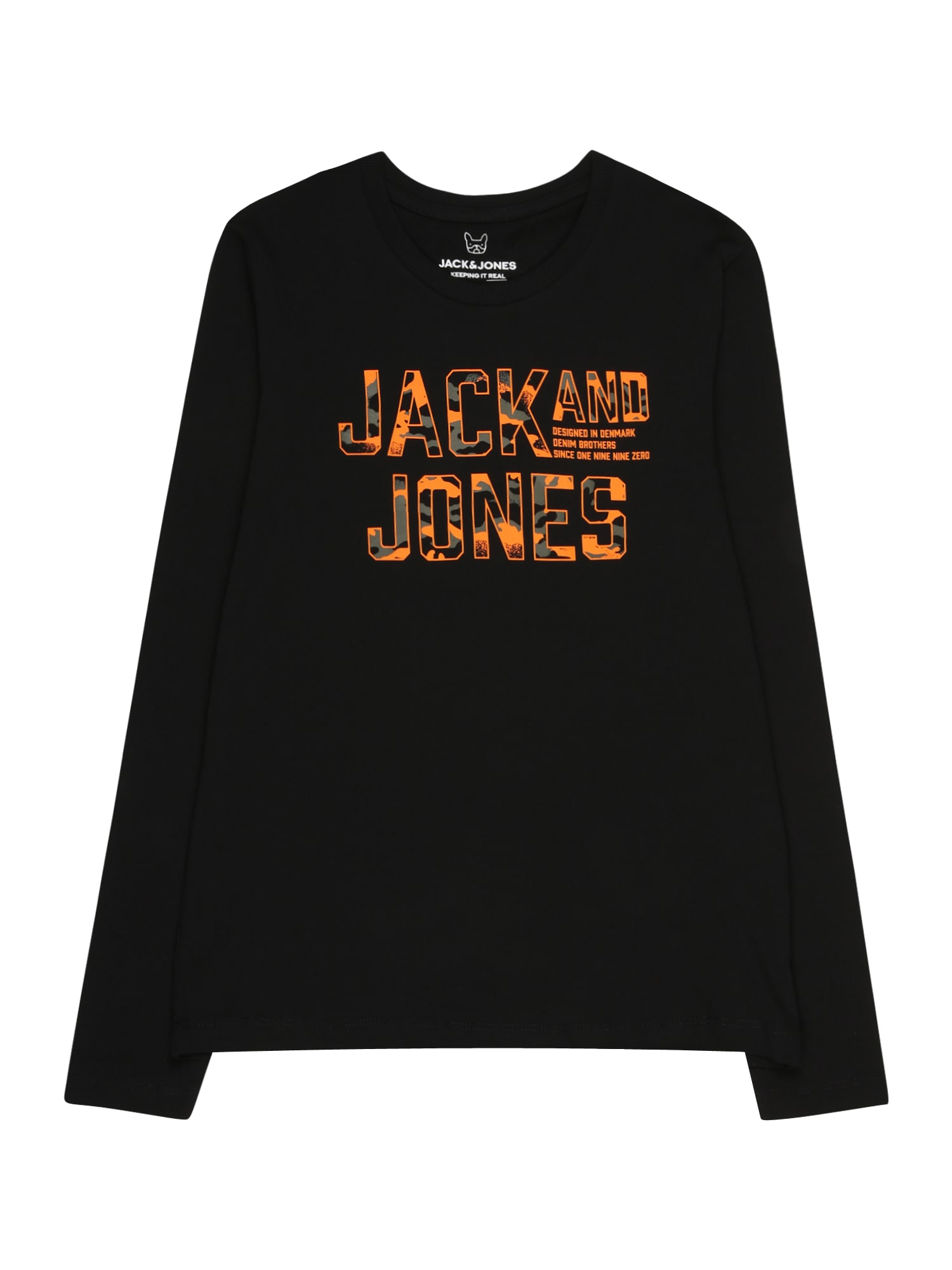 Jack & Jones Junior Majica 'PEACE WALKER'  temno zelena / oranžna / črna