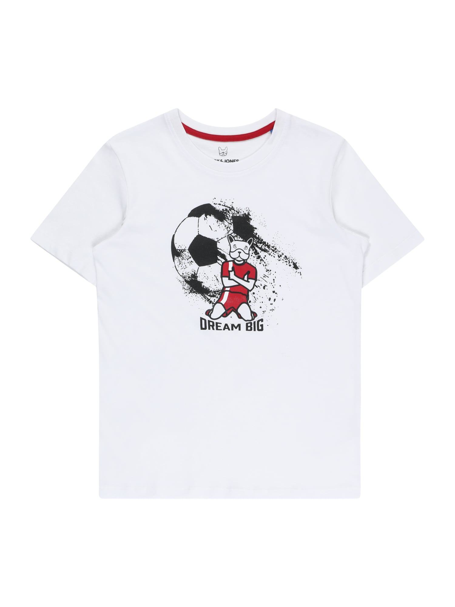 Jack & Jones Junior Majica  rdeča / črna / bela
