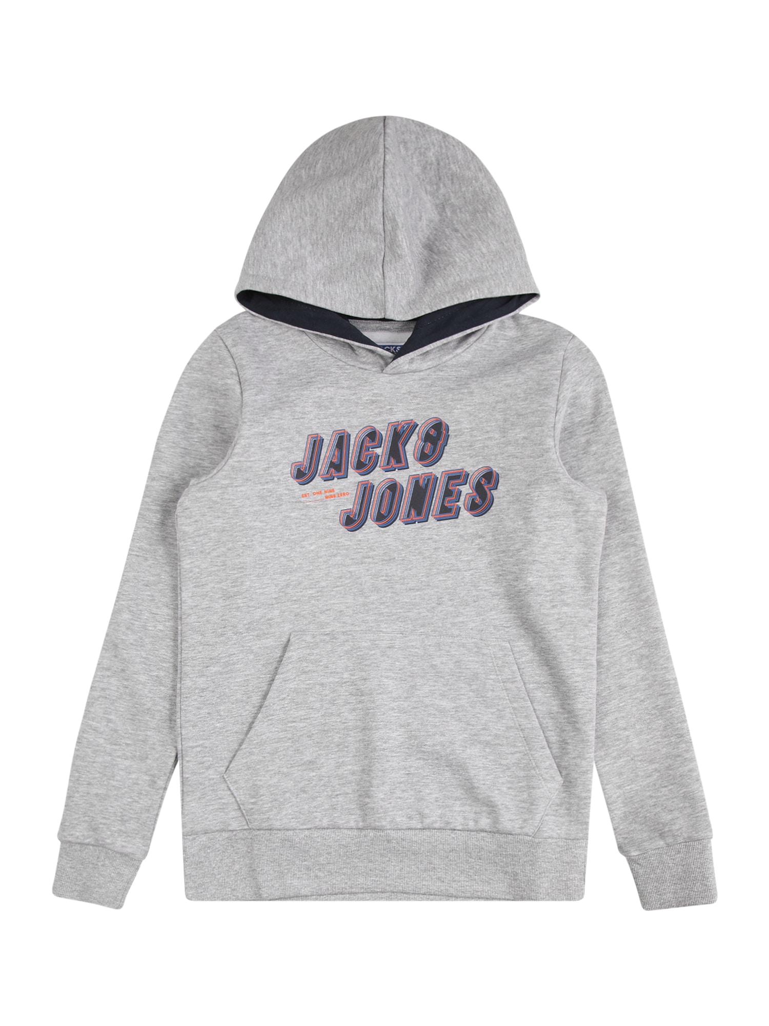 Jack & Jones Junior Majica  temno modra / siva / oranžna / rdeča