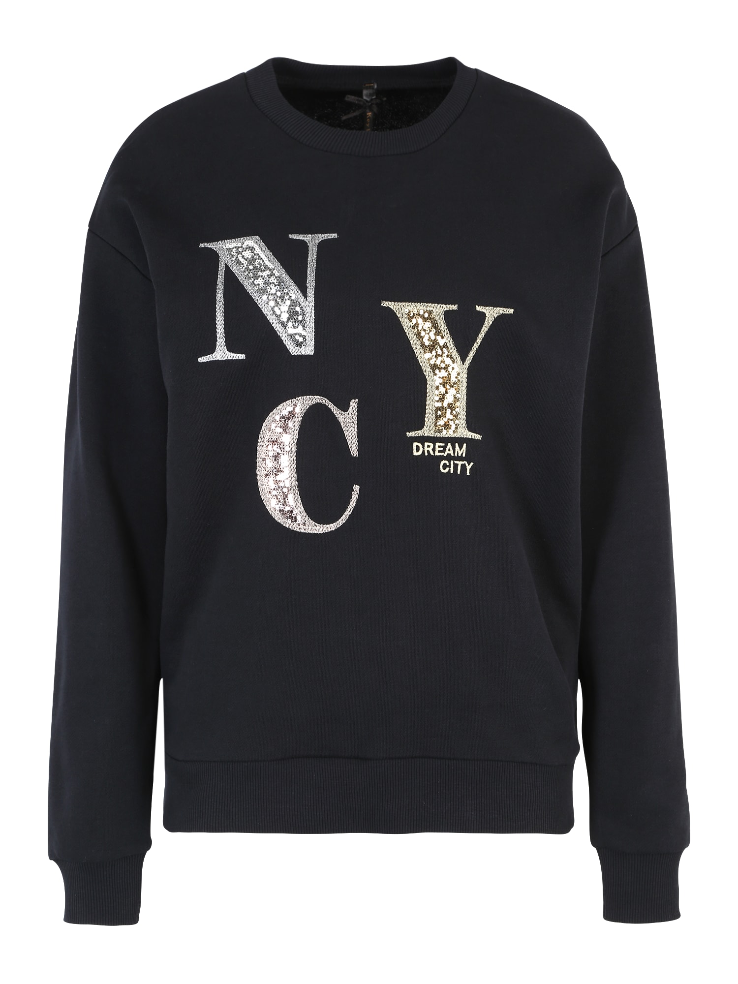 Key Largo Majica 'NEW YORK'  zlata / črna / srebrna