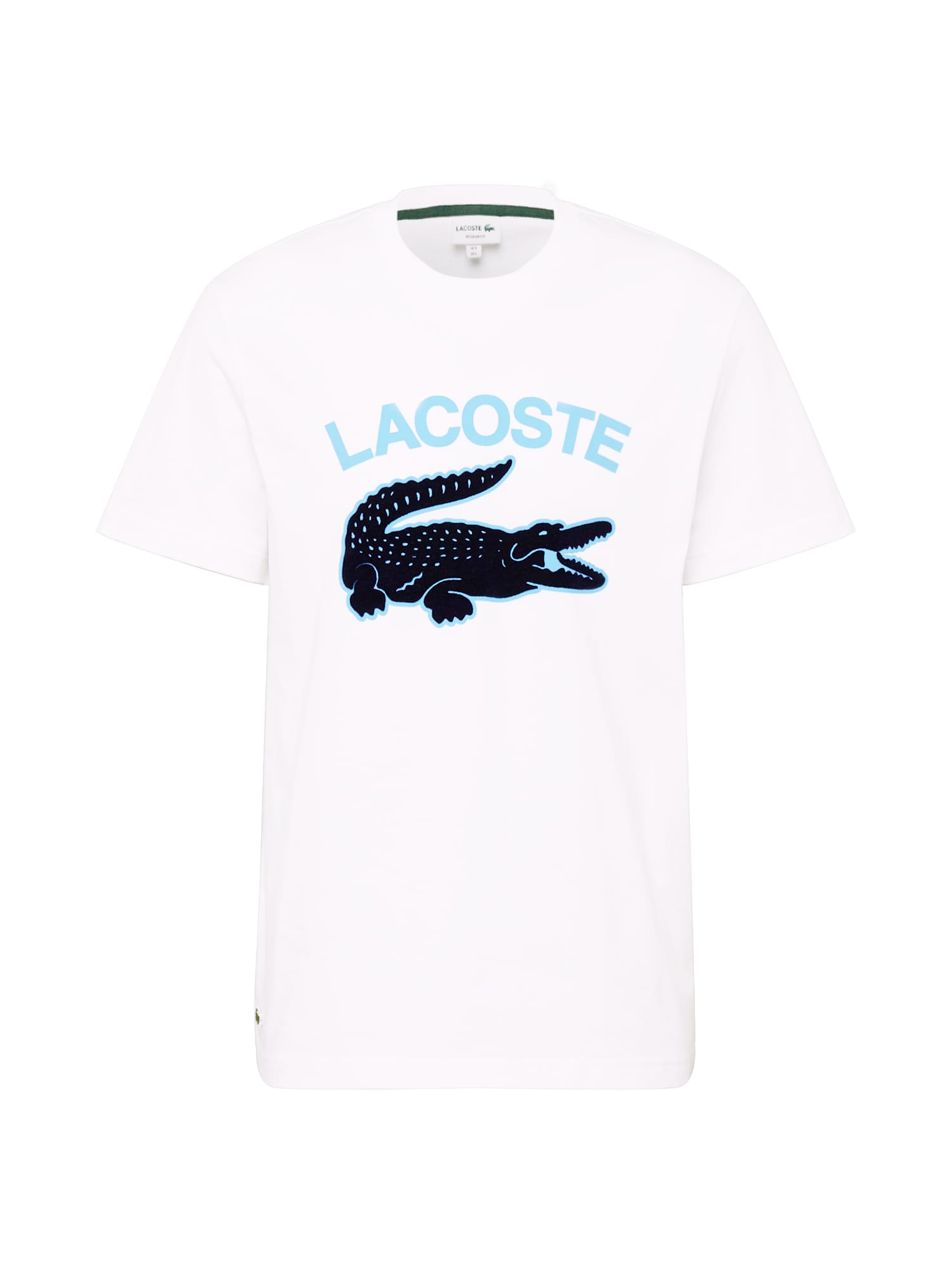 LACOSTE Majica  pastelno modra / črna / bela