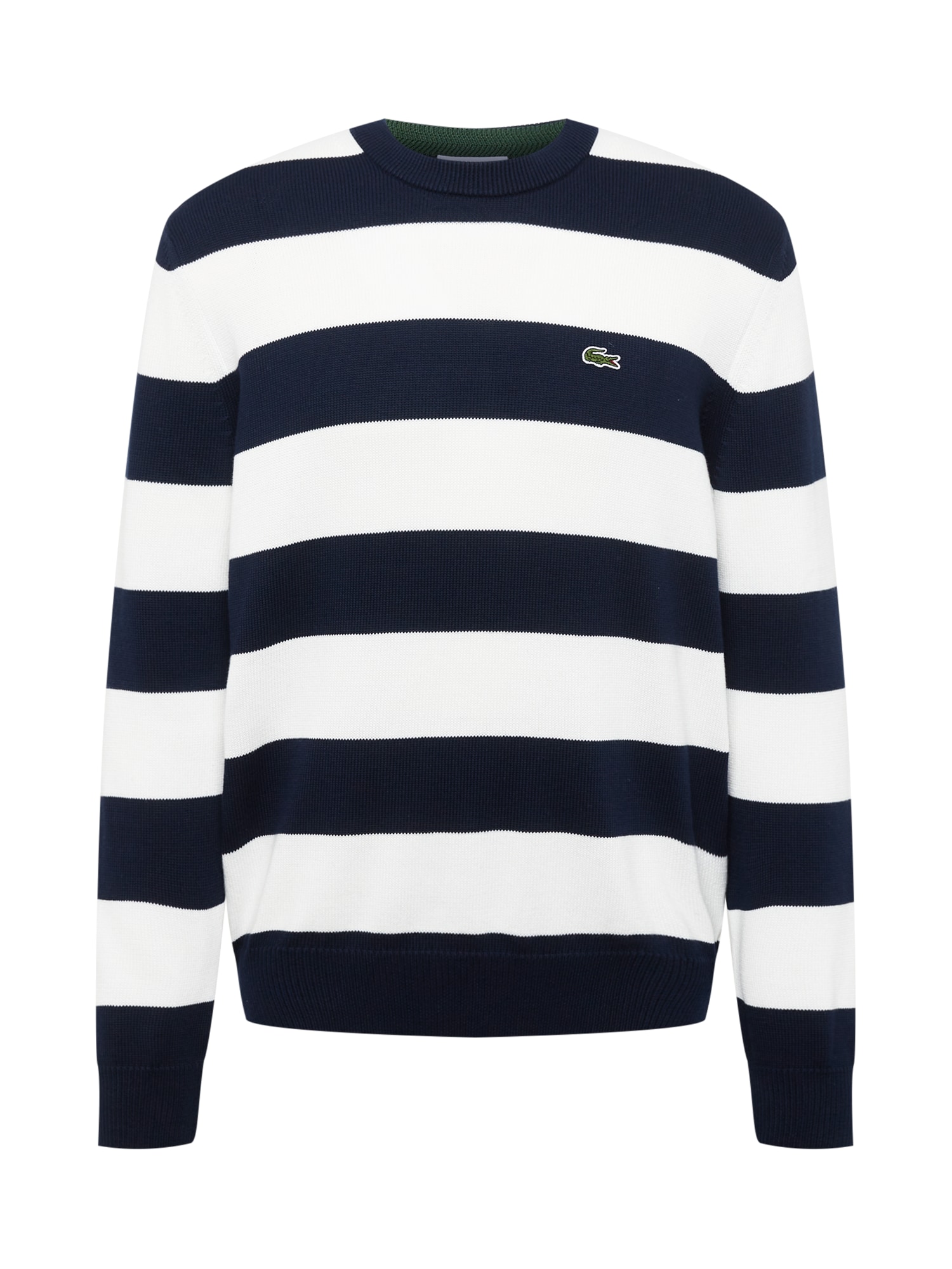 LACOSTE Pulover  temno modra / zelena / bela