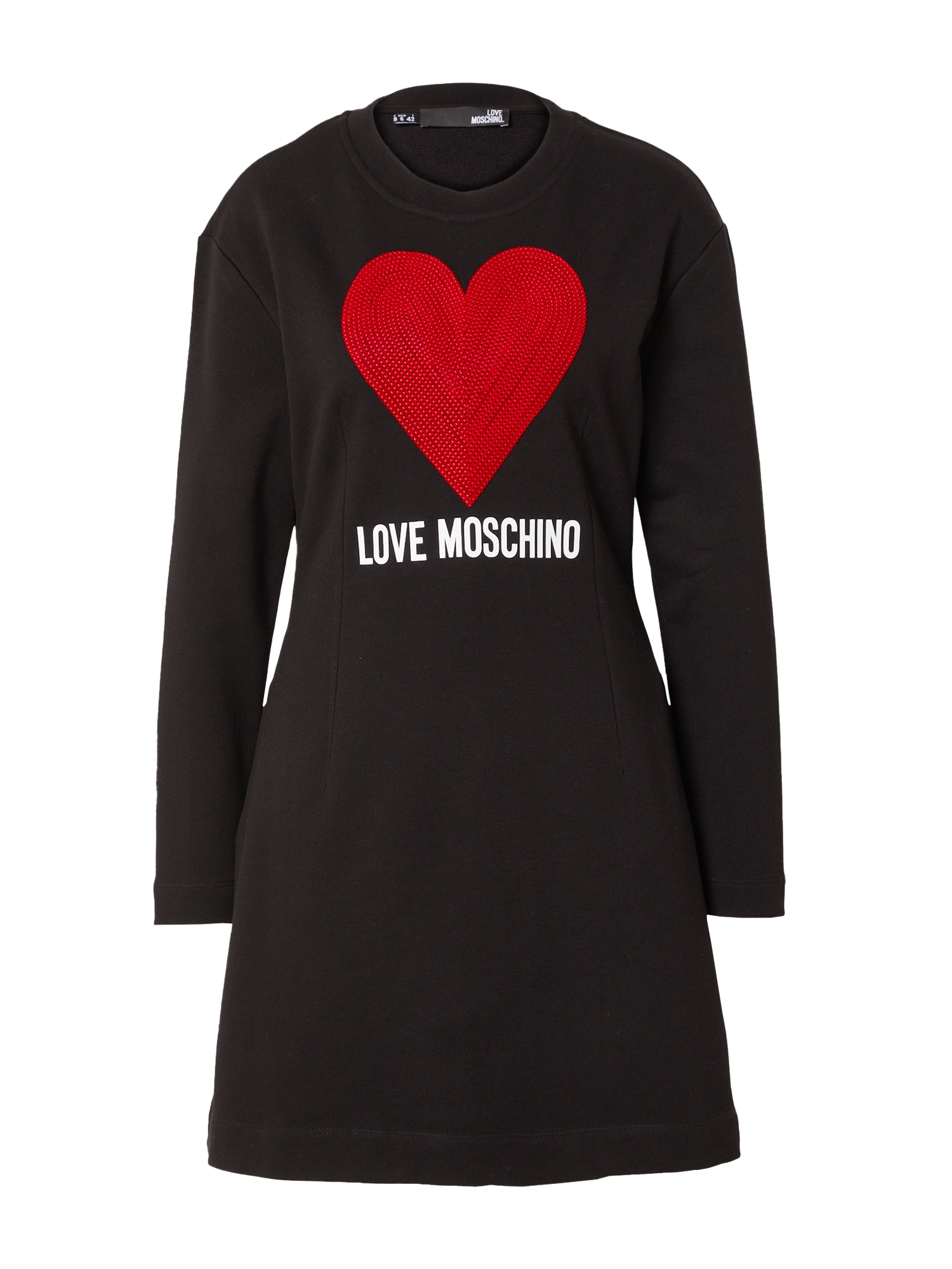 Love Moschino Obleka  rdeča / črna / bela