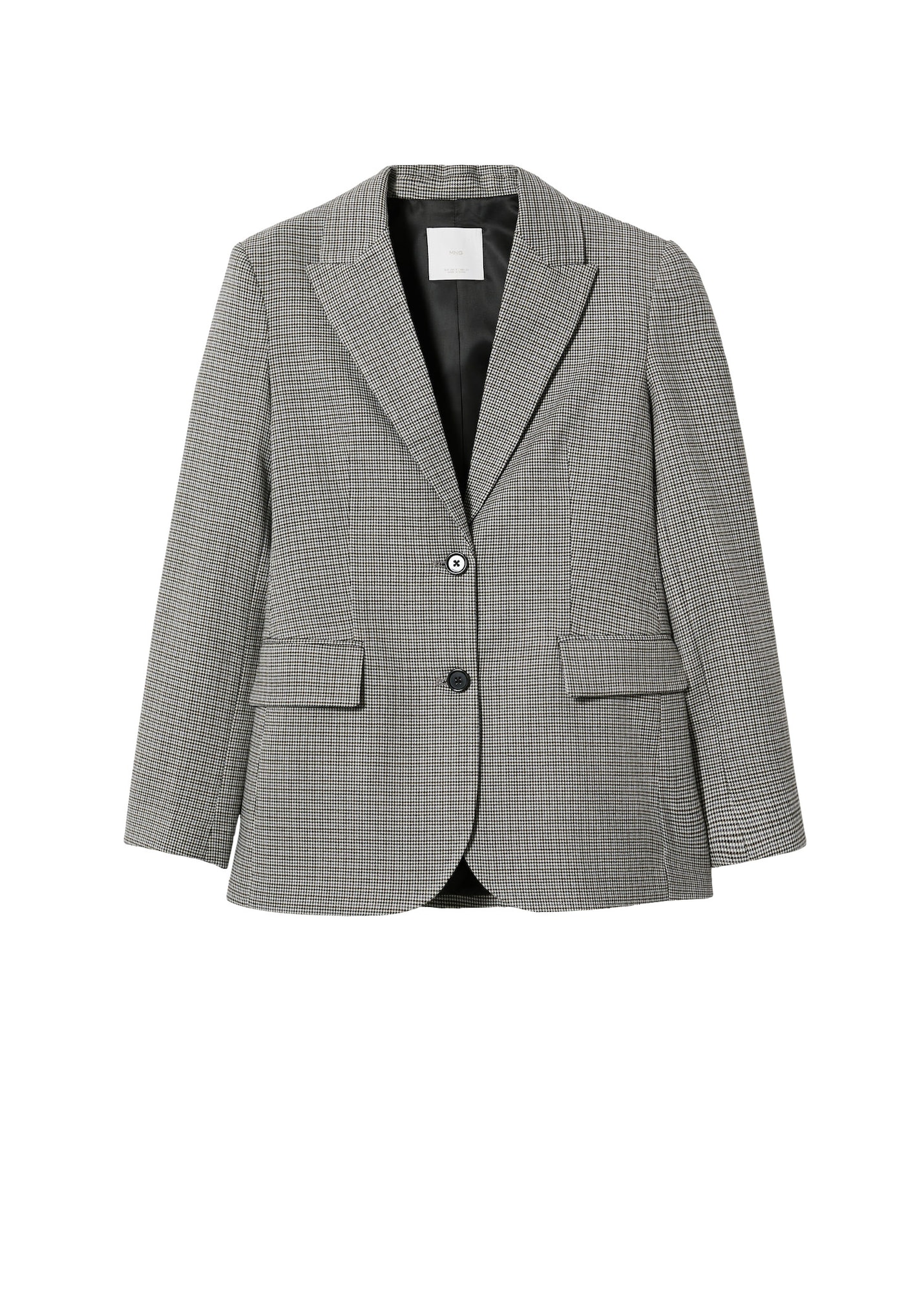 MANGO Blazer 'Selena'  siva / svetlo siva / črna