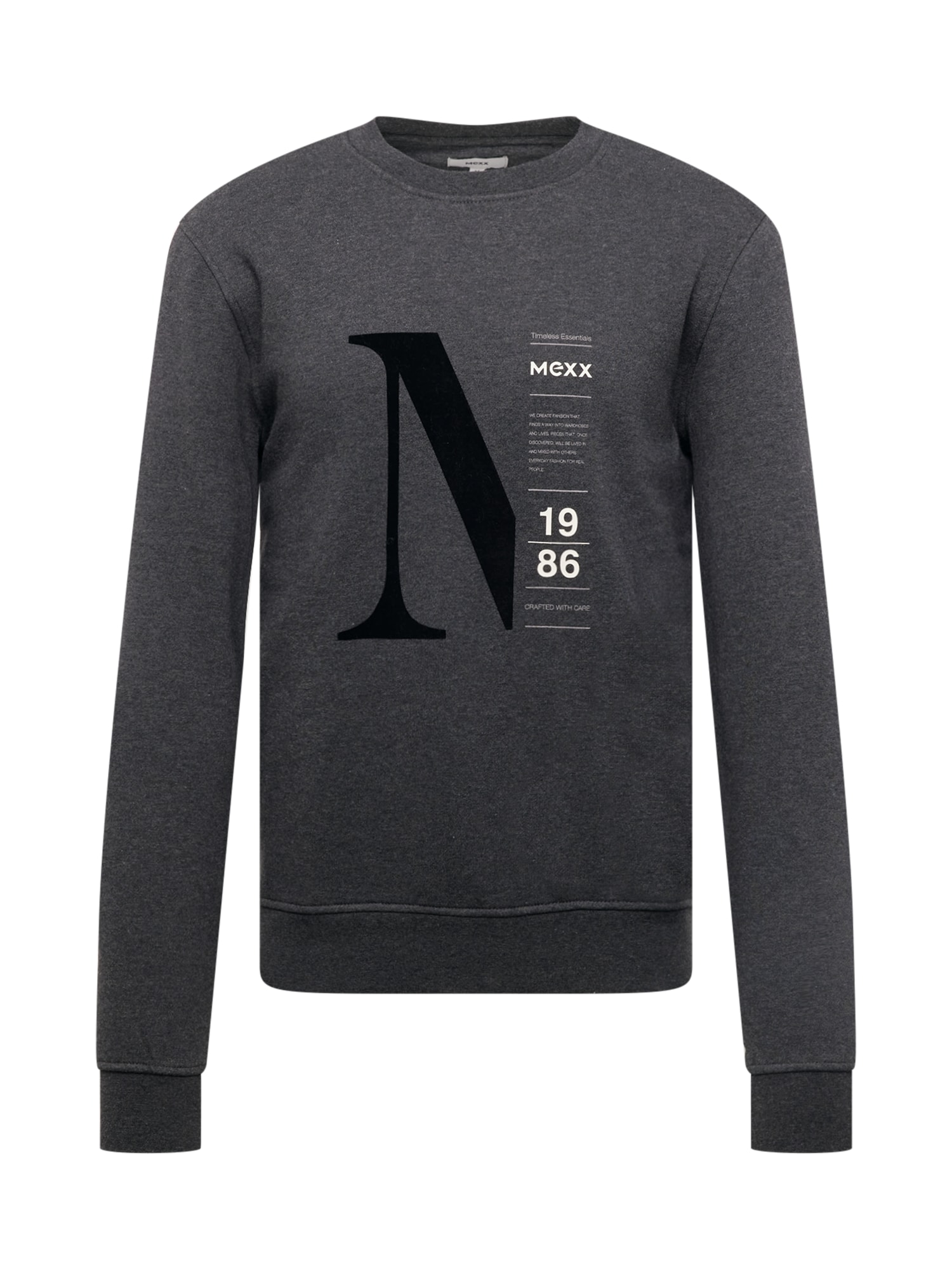 MEXX Majica  antracit / črna / bela