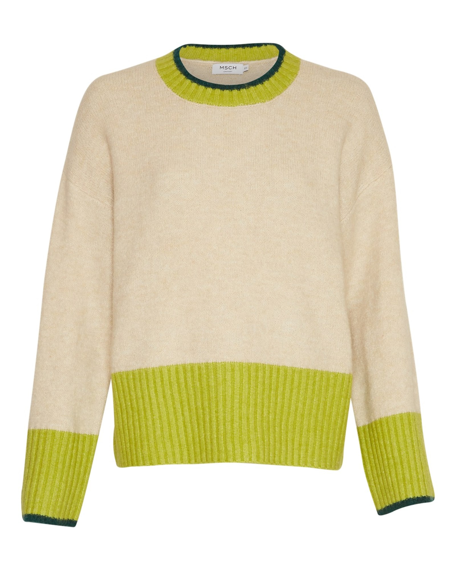 MOSS COPENHAGEN Pulover  bež / zelena / črna