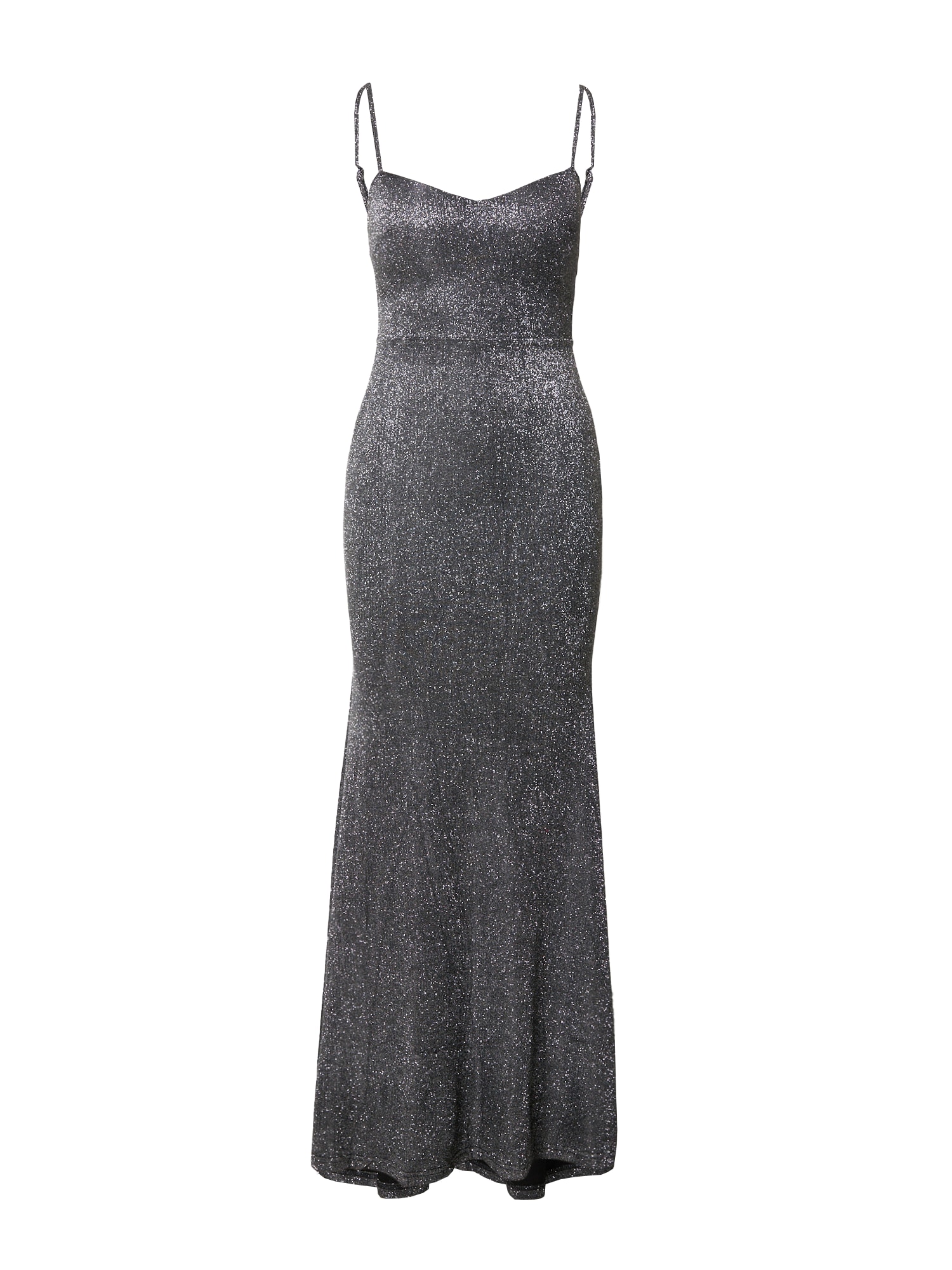 Mela London Večerna obleka 'Mela'  srebrno-siva / črna