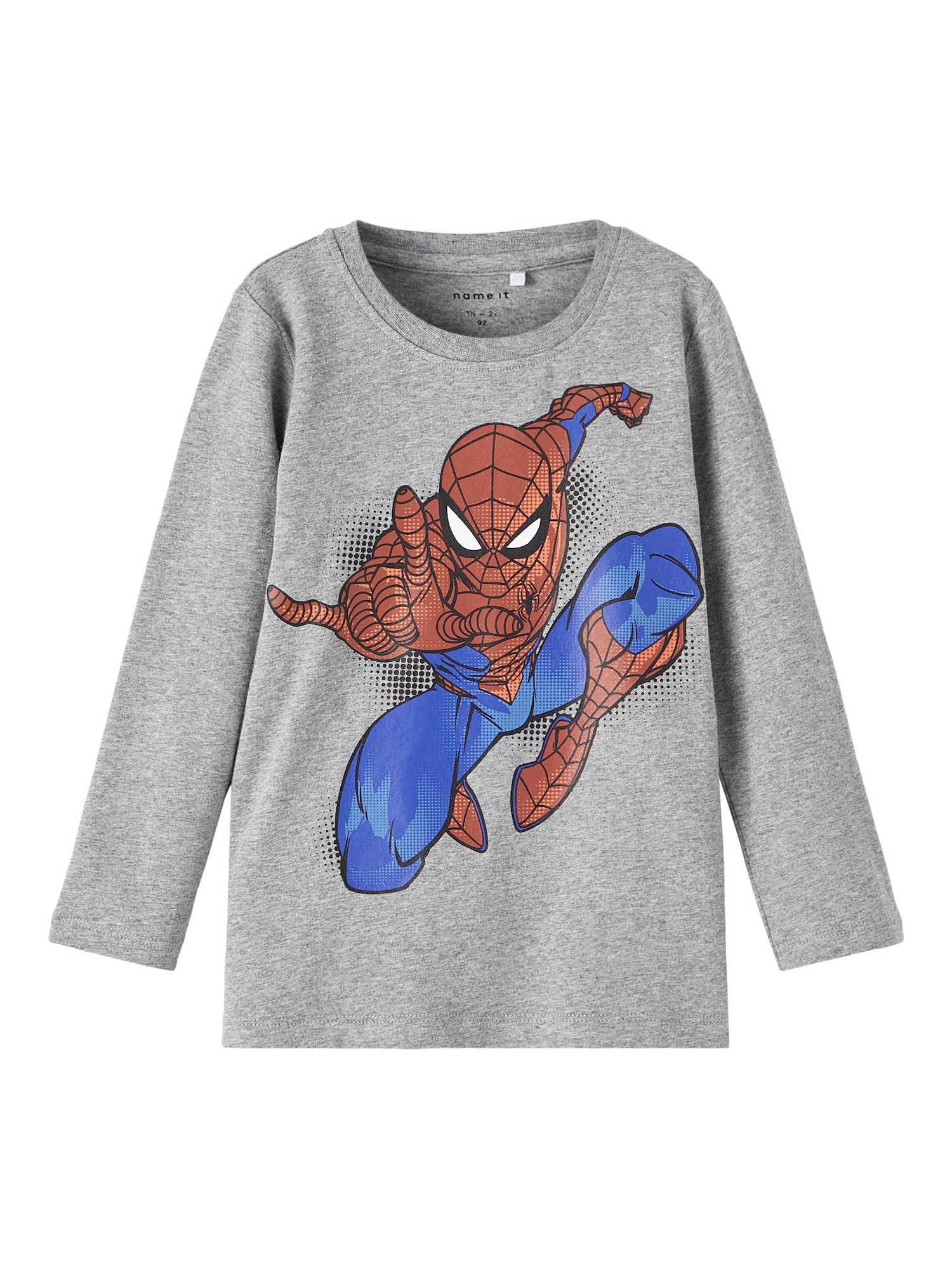NAME IT Majica 'Spiderman'  temno modra / pegasto siva / črna / bela