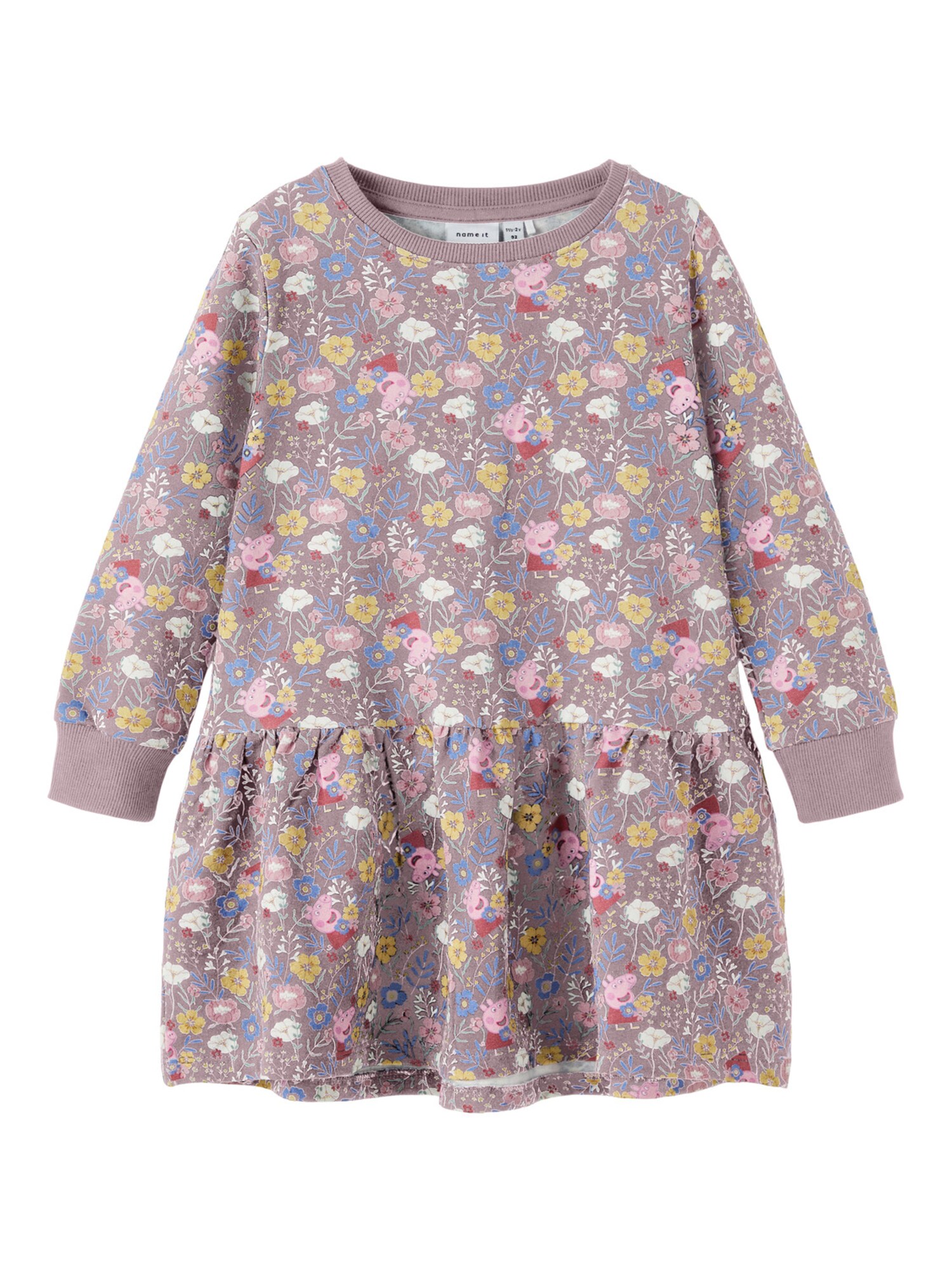 NAME IT Obleka 'SIMA PEPPAPIG'  lila / mešane barve / roza