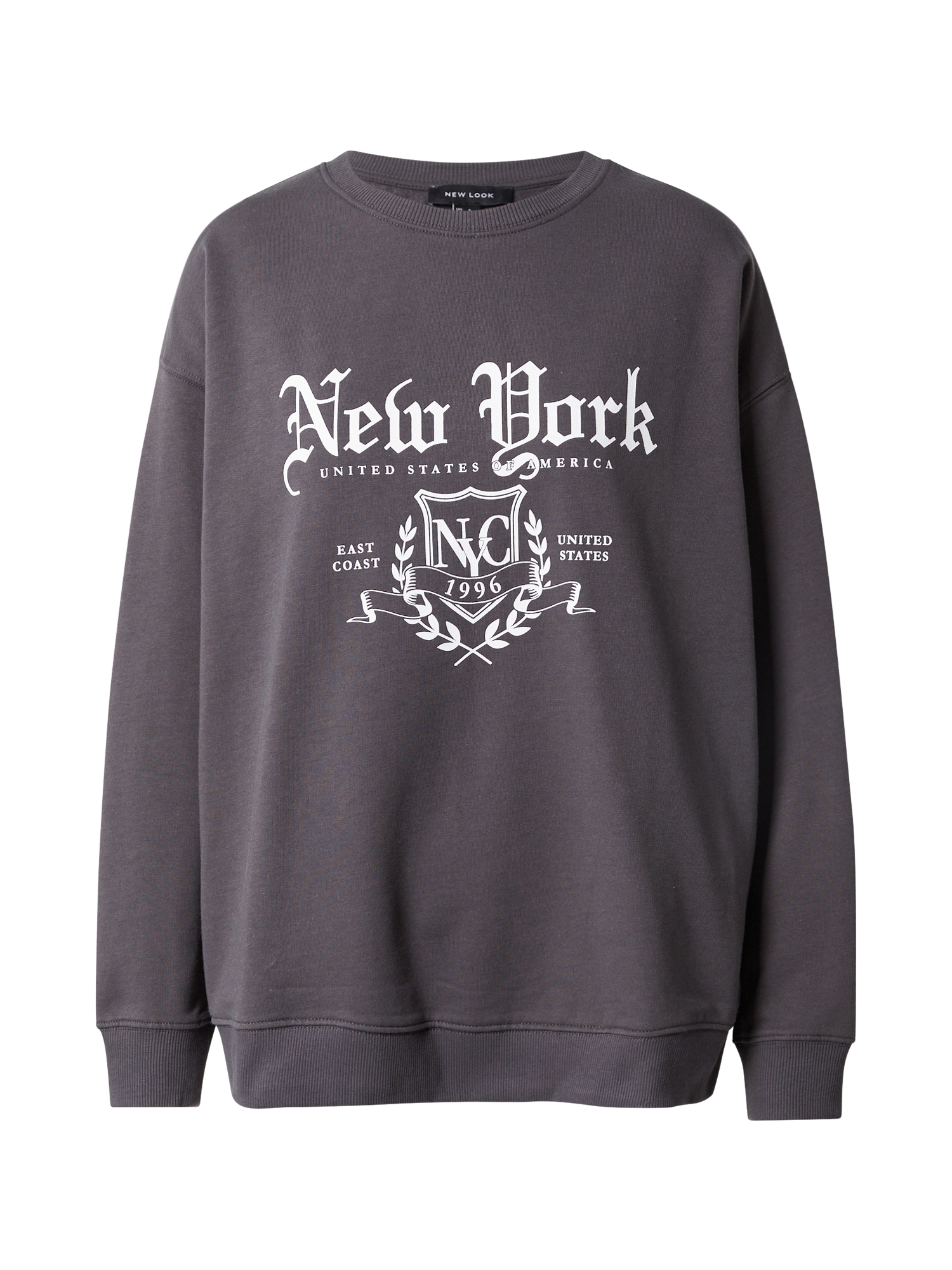 NEW LOOK Majica 'NEW YORK'  temno siva / bela