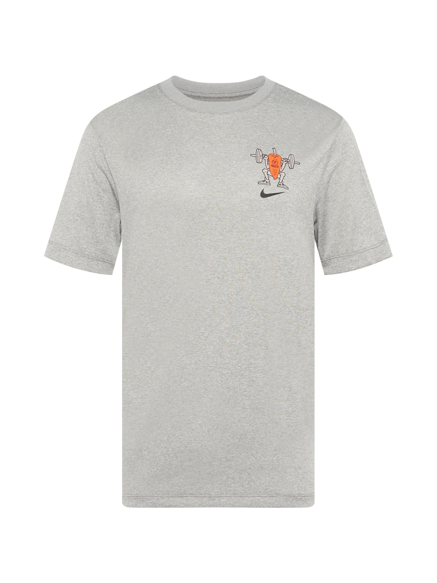 NIKE Funkcionalna majica  siva / oranžna / črna