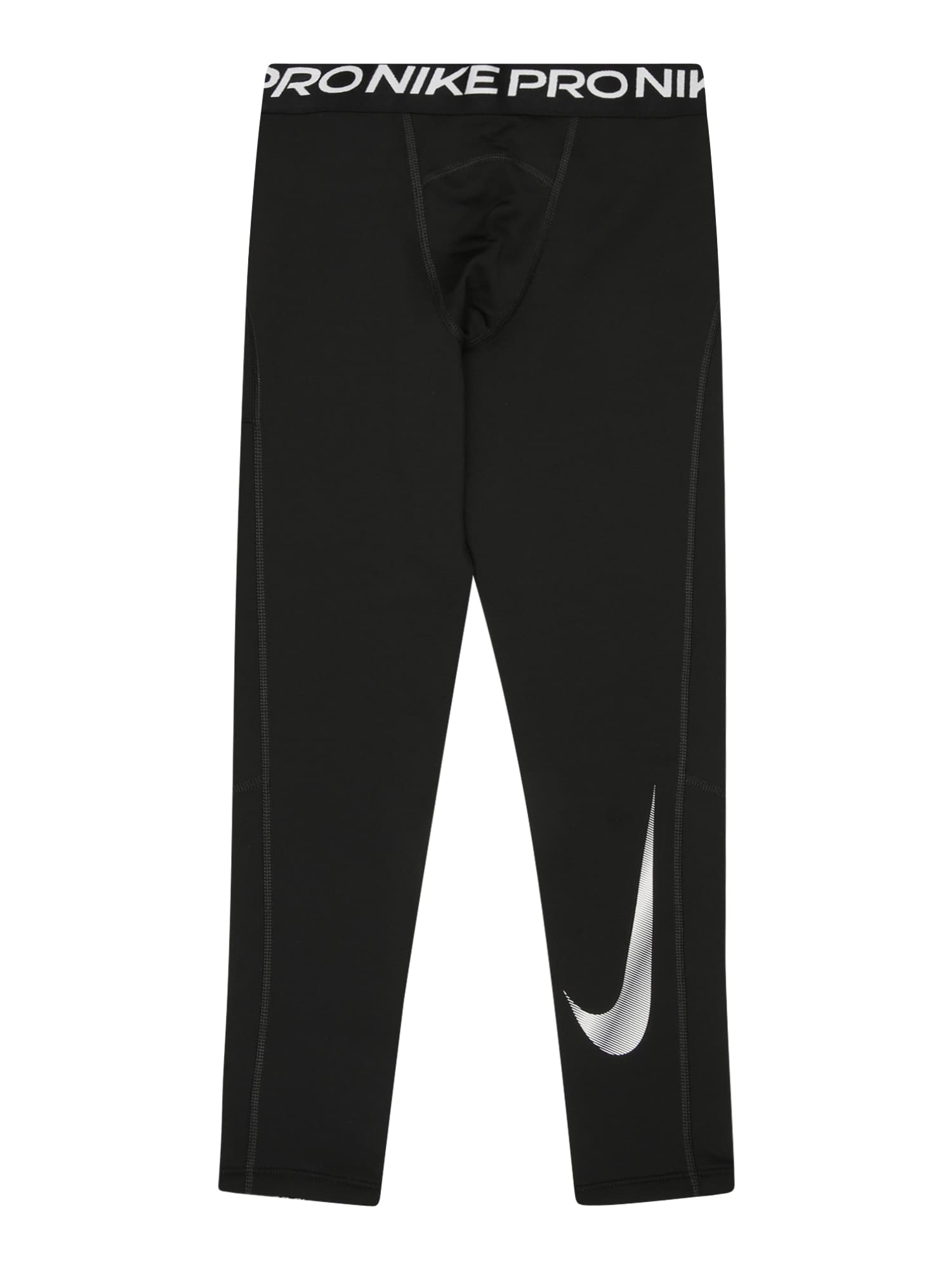 NIKE Športne hlače  črna / bela
