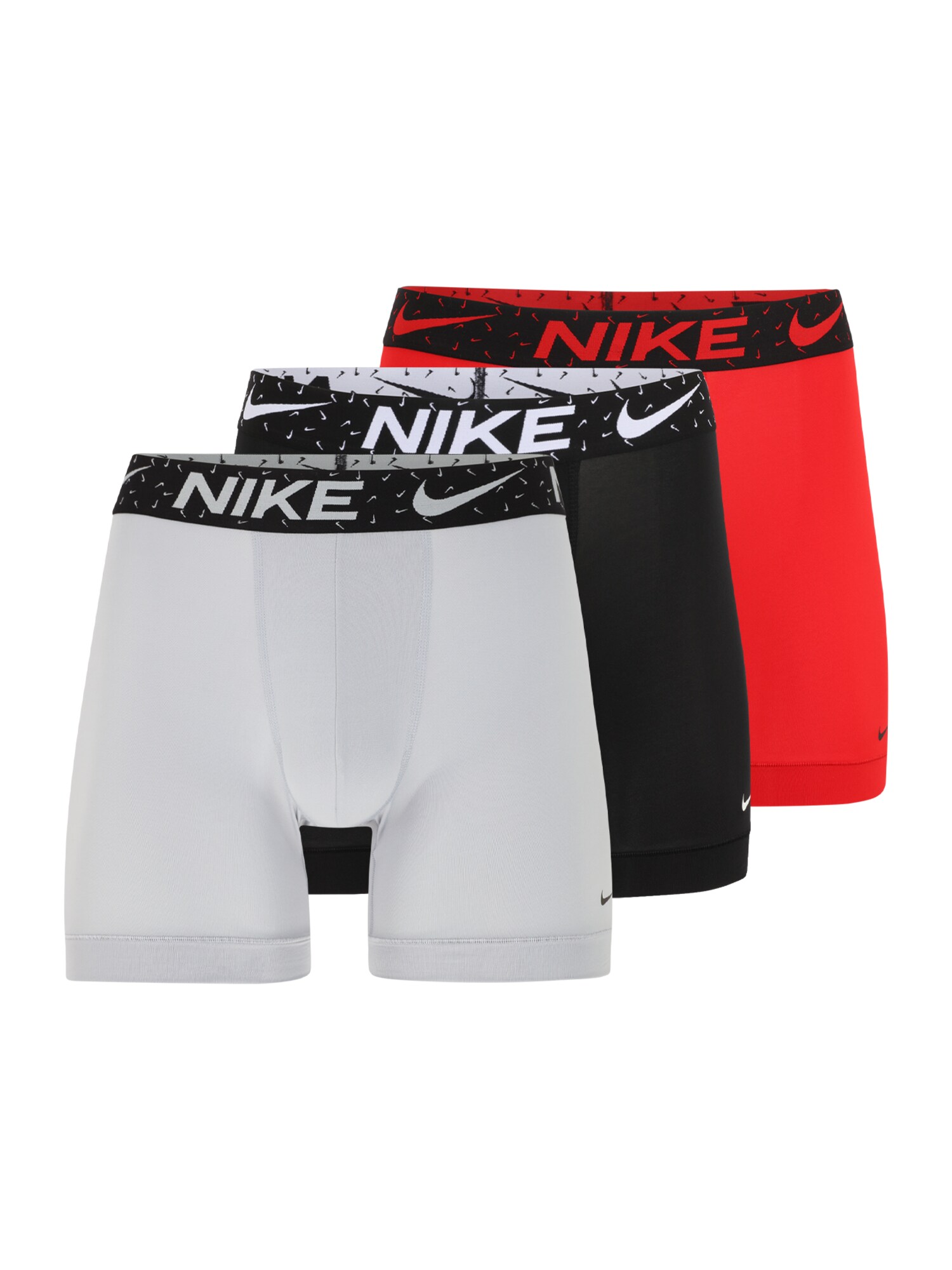 NIKE Športne spodnjice  svetlo siva / rdeča / črna / bela