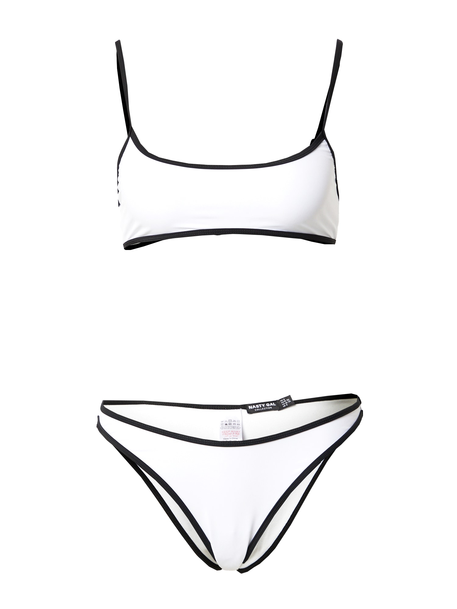 Nasty Gal Bikini  črna / bela