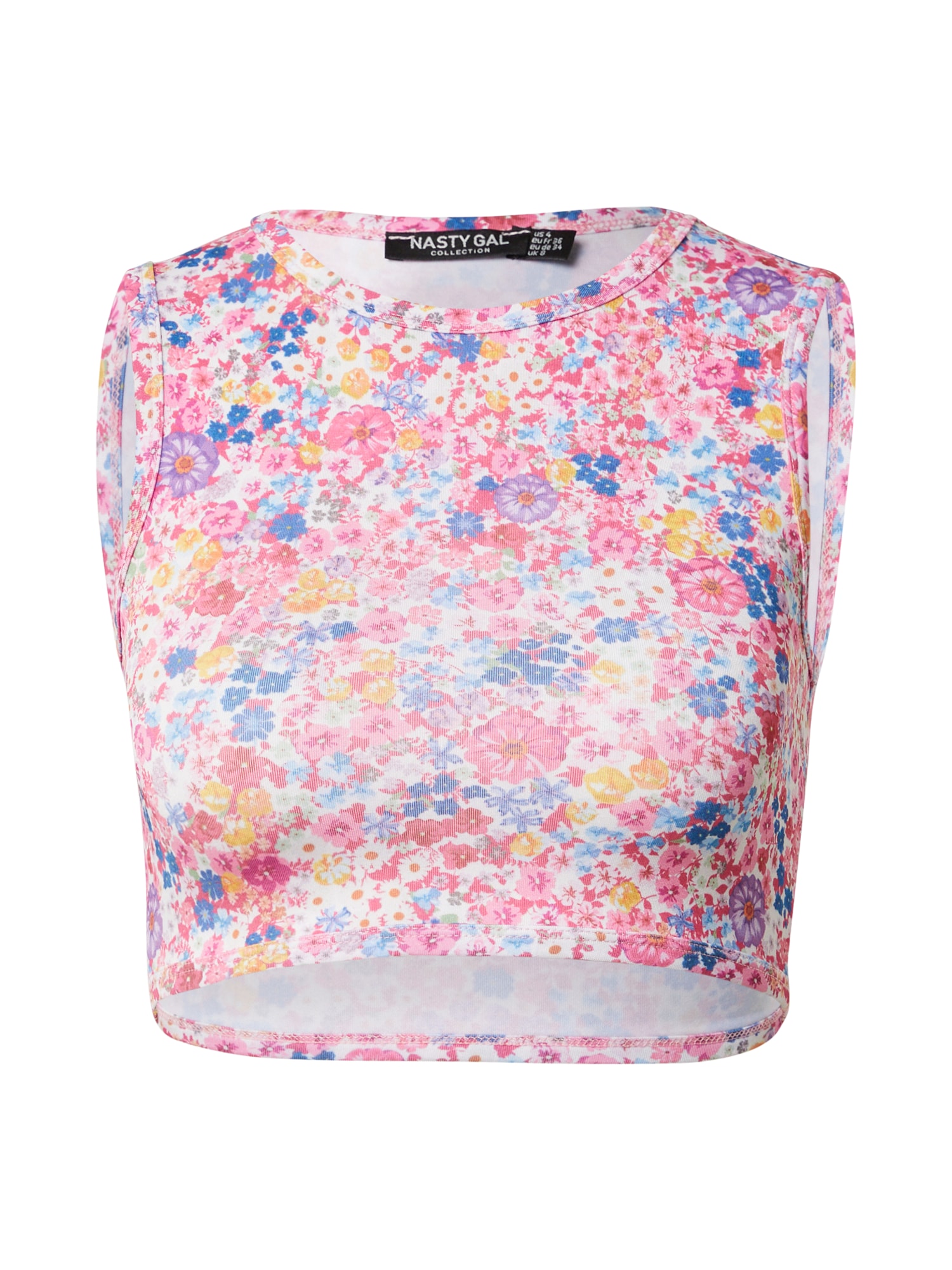 Nasty Gal Top  modra / oranžna / roza / bela