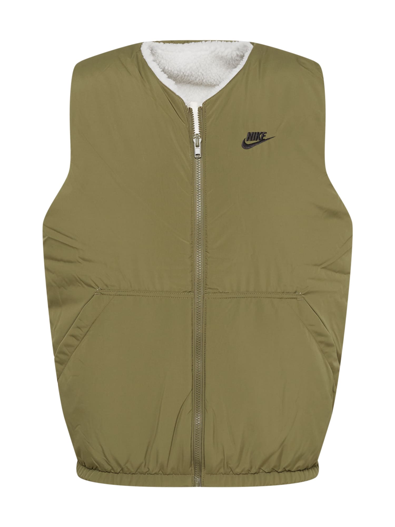 Nike Sportswear Brezrokavnik  oliva / bela