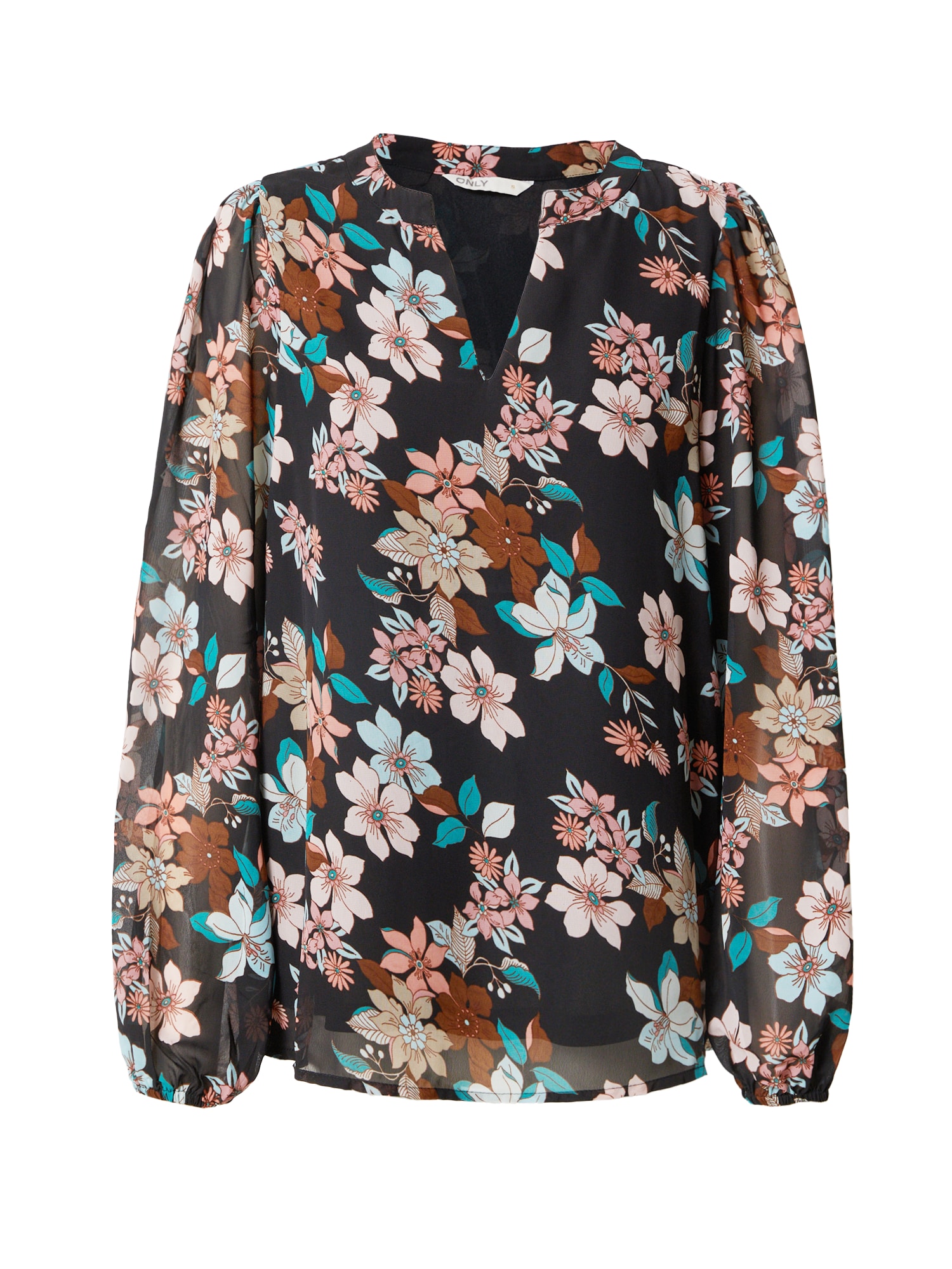 ONLY Bluza 'STAR'  svetlo modra / roza / črna / bela