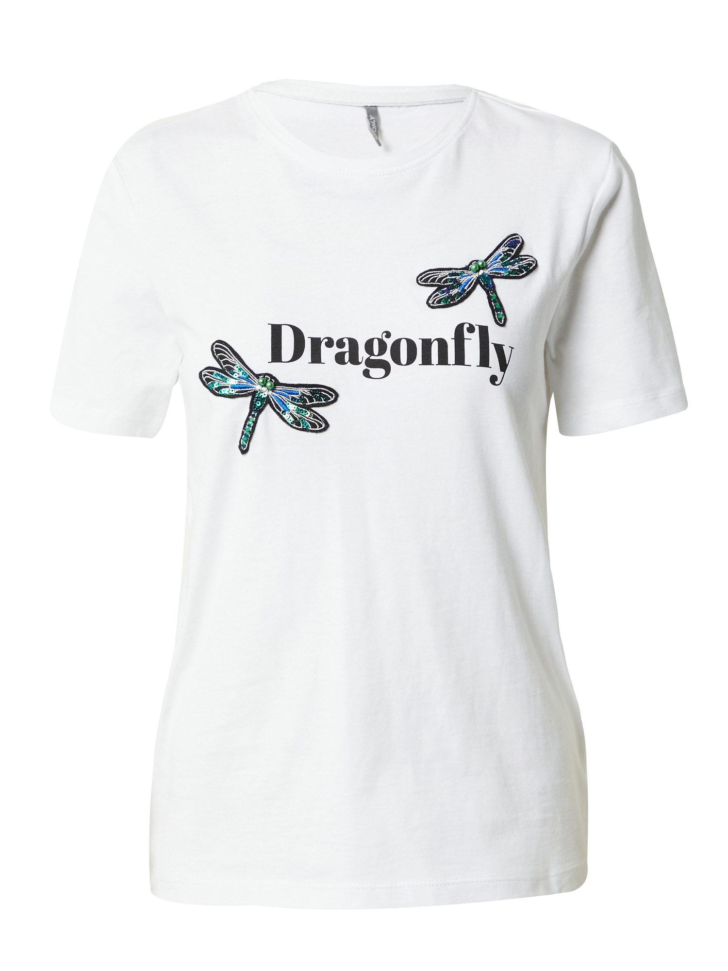 ONLY Majica 'DRAGONFLY'  mešane barve / bela
