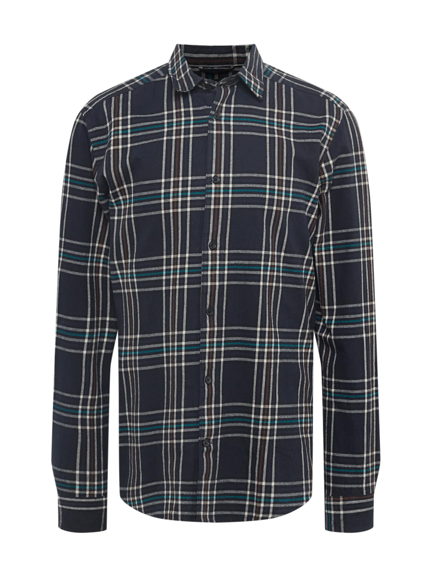 Only & Sons Srajca 'ARI'  nočno modra / rjava / zelena / črna / bela