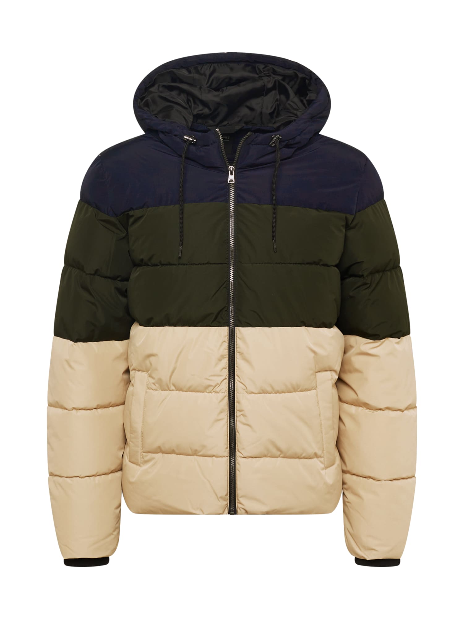 Only & Sons Zimska jakna 'MELVIN'  bež / temno modra / temno zelena