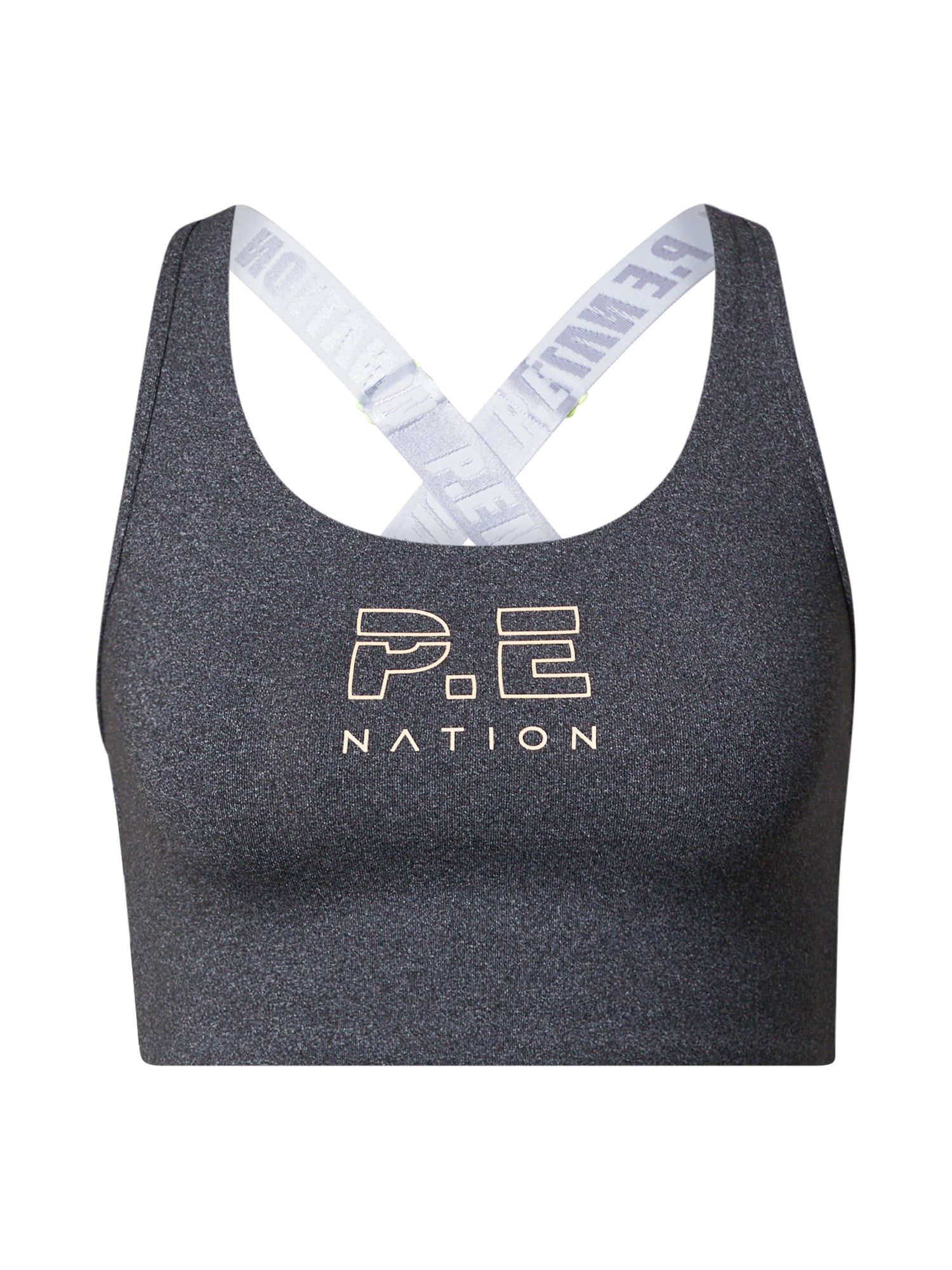 P.E Nation Športni nederček  antracit / puder / srebrna