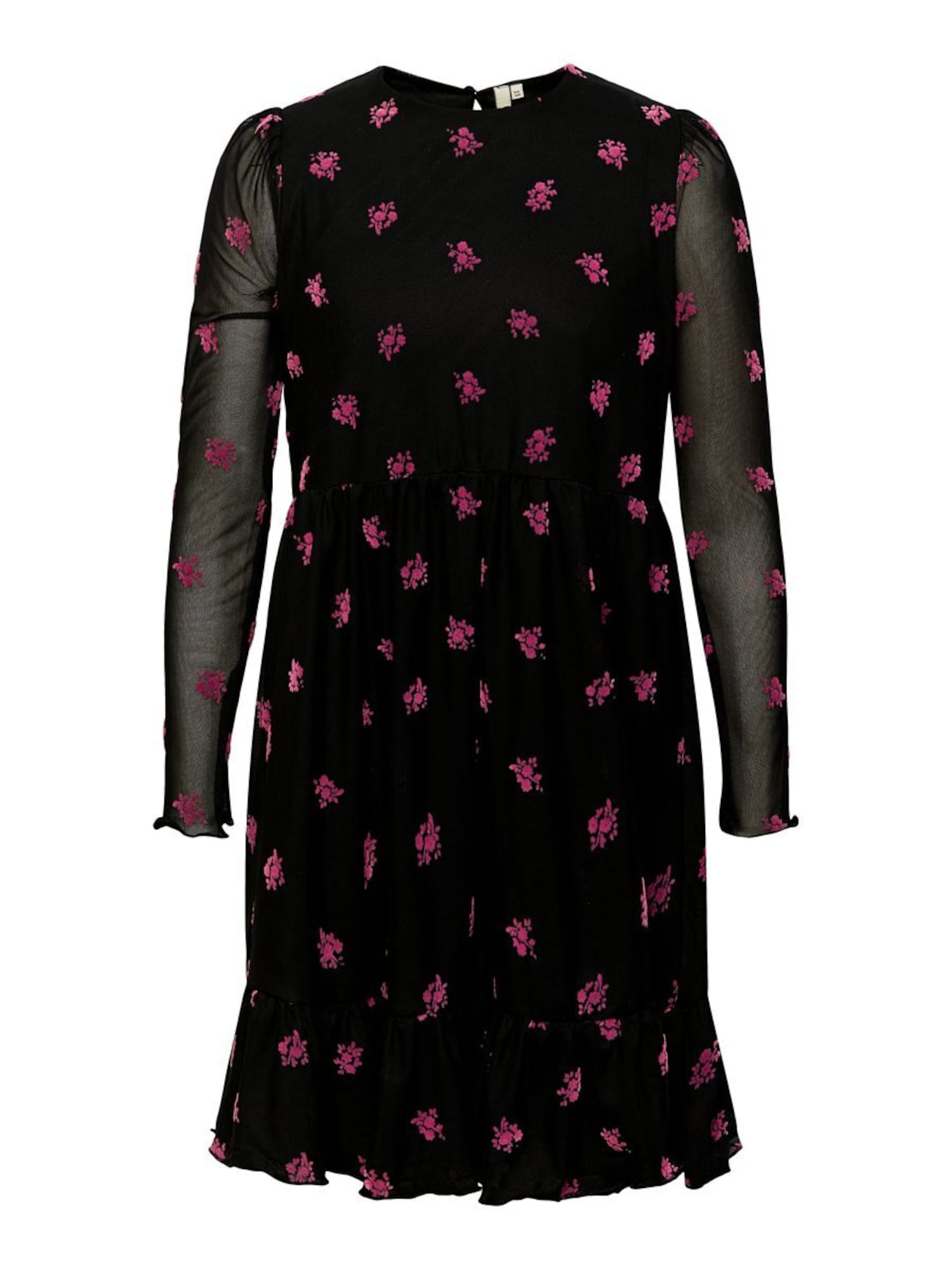 PIECES Obleka 'Emma'  roza / črna