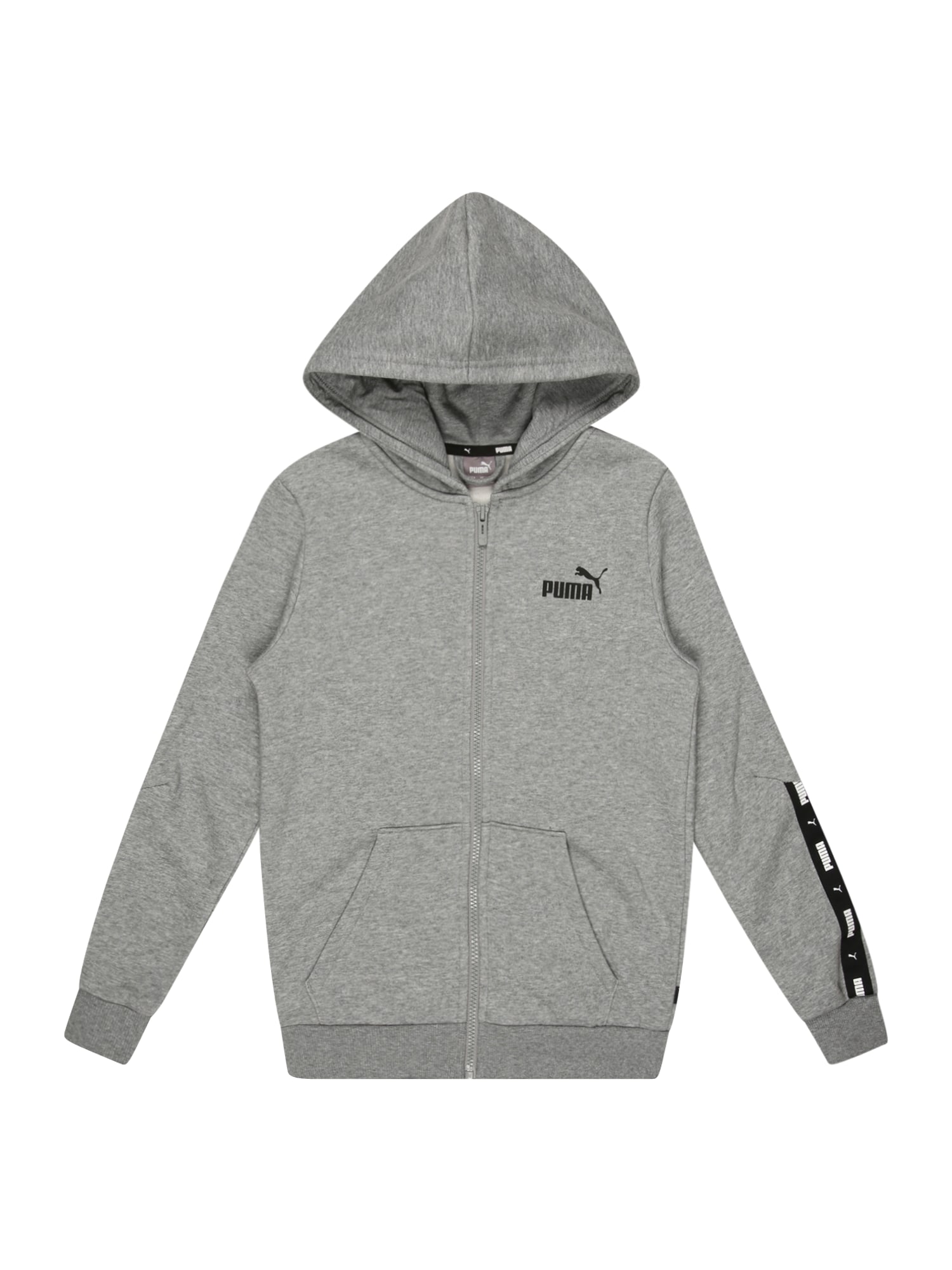 PUMA Jopa na zadrgo  pegasto siva / črna / bela