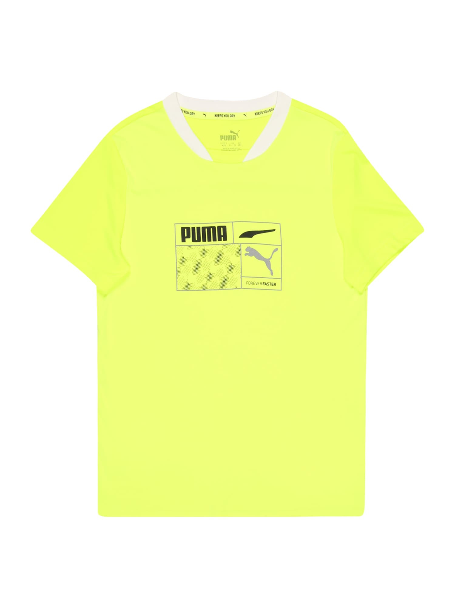 PUMA Majica  apno / siva / črna
