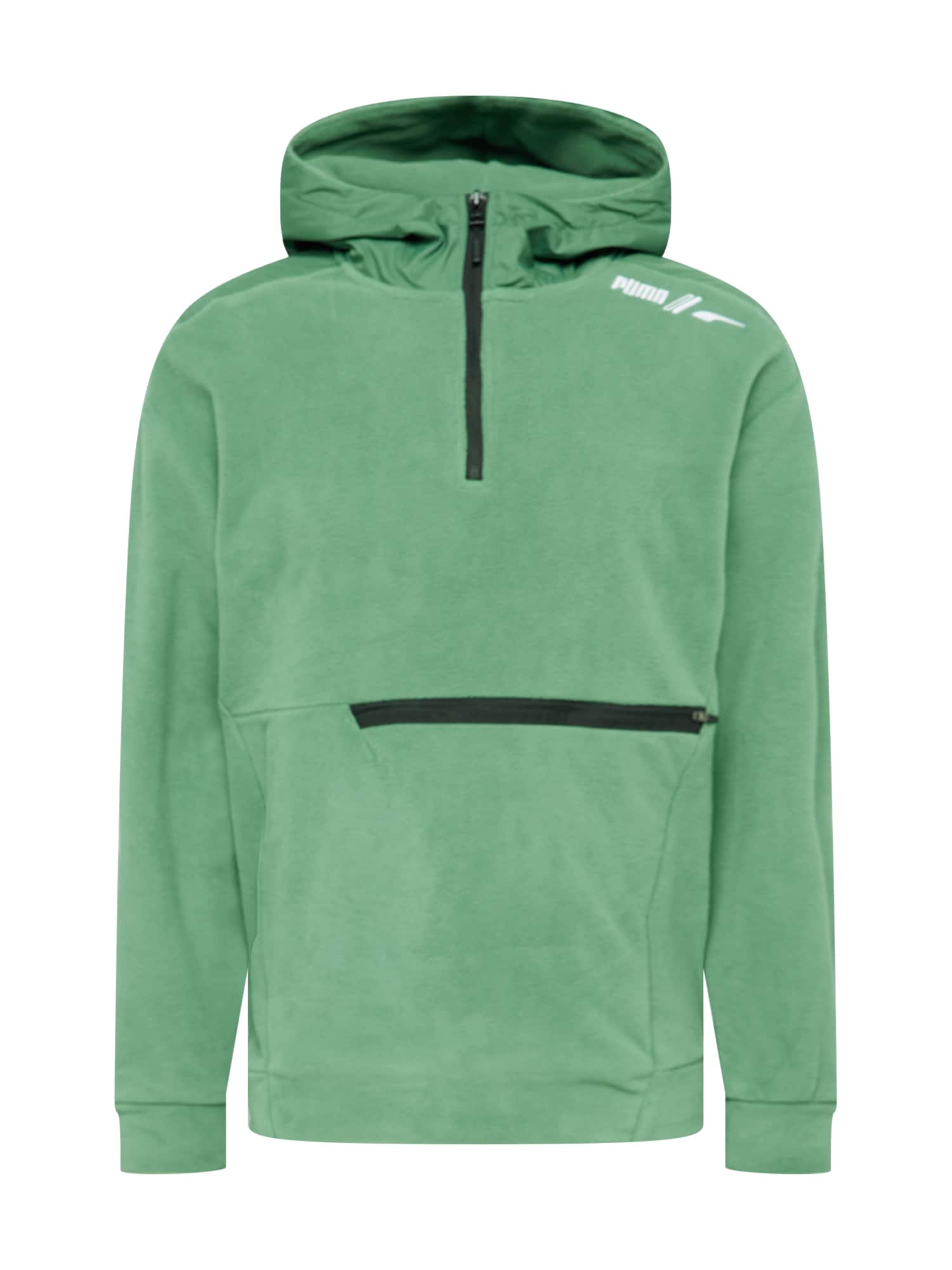 PUMA Športen pulover  zelena / črna / bela