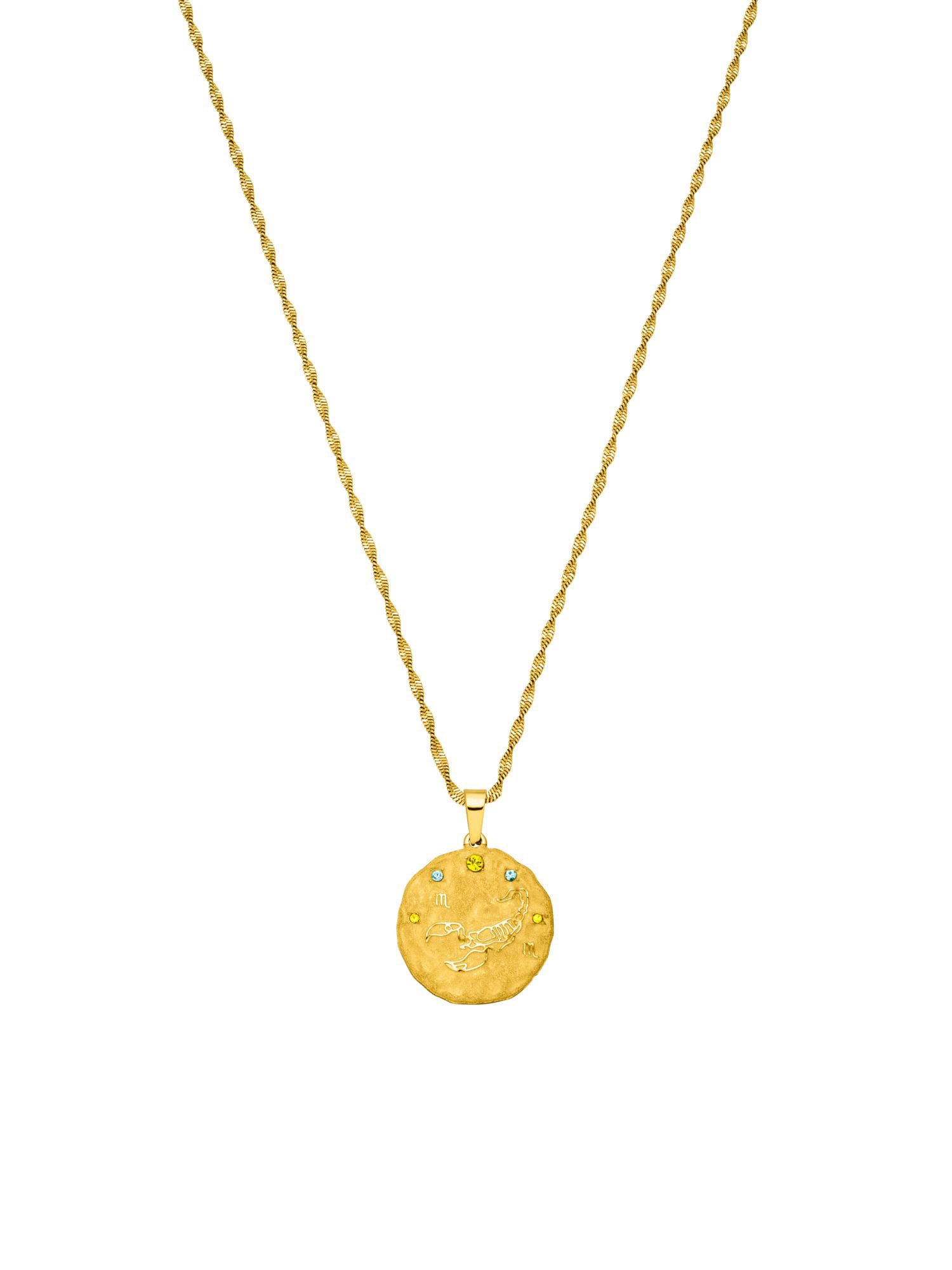 PURELEI Verižica 'Scorpio'  safir / rumena / zlata