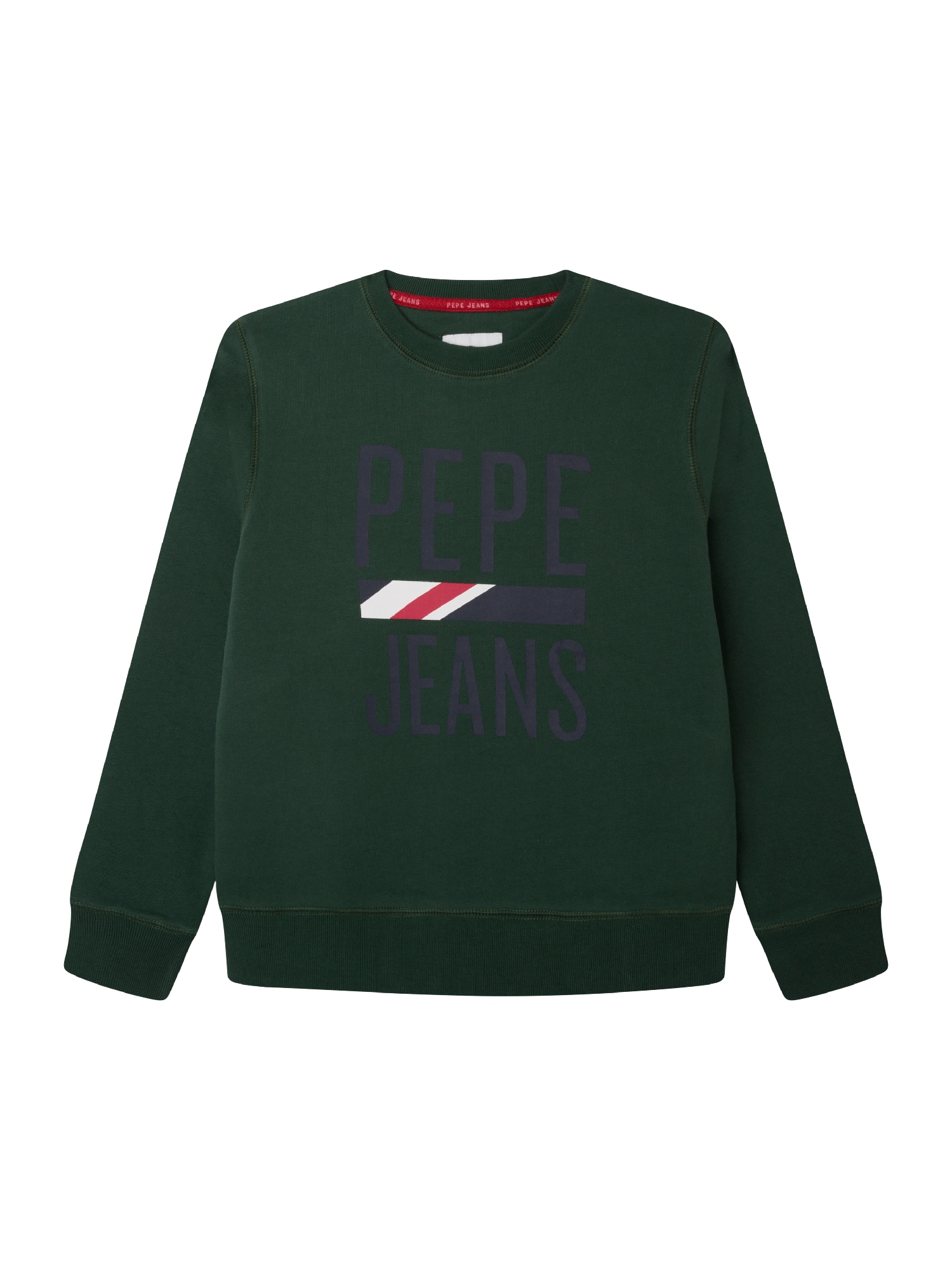 Pepe Jeans Majica 'Otis'  temno zelena / sivka / rdeča / bela